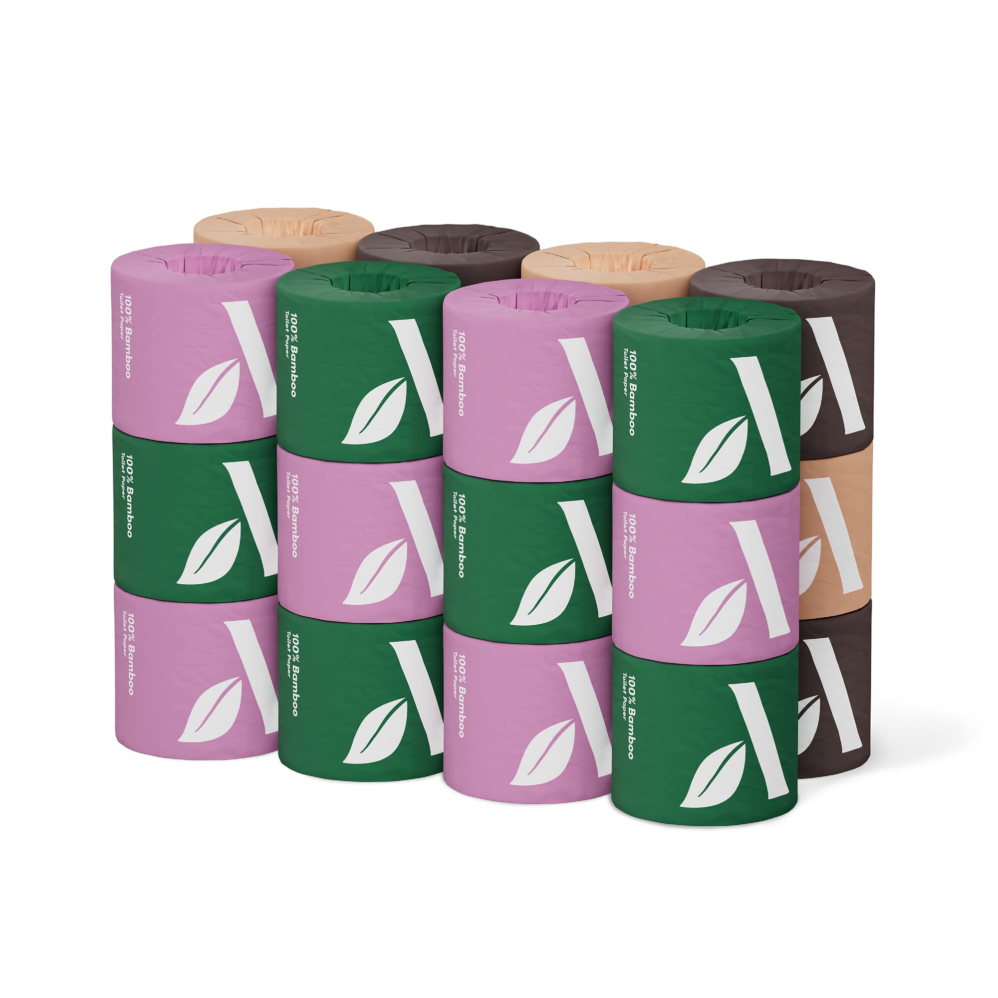 Aware 100% Bamboo 3-Ply Toilet Paper, Unscented, 24 Rolls, FSC Certified, 350 Sheets, 8400 Count, Pack of 24, Plastic-Free