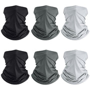 Geyoga 6 Pieces Summer UV Protection Cooling Neck Gaiter Face Clothing Neck Gaiter Mask Scarf Sunscreen Breathable Bandana(Classic Color)