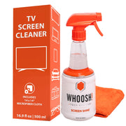 WHOOSH! Screen Shine Pro 16.9 fl oz Refillable TV Screen Cleaner with Microfiber Cloth - Streak-Free Cleaner for Flat Screen, OLED TV, LCD, Smart TV, and Monitors - Non-Toxic and Odorless Formula