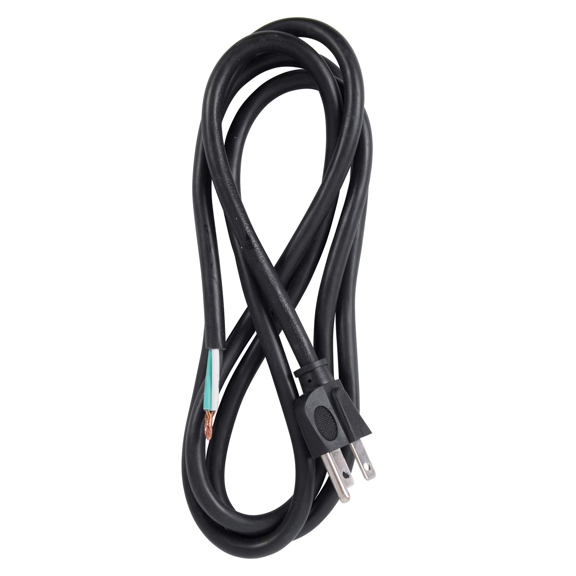 Bergen Industries Inc PS615143 3-adriges Geräte- und Elektrowerkzeugkabel, 1,8 m, 14 AWG, 15A/125V AC, 1875W, Schwarz