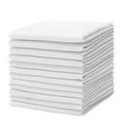Causa Forcia Cotton Handkerchiefs for Men Thick Soft Turkish White Cotton, 12 Pack