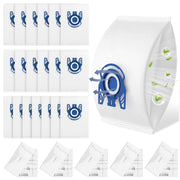 20 Pack 3D Airclean Bags Replacement for Miele GN Vacuum Cleaner Bags for Miele Classic C1 Complete C1 Complete C2 Complete C3 S227 S240 S270 S400 S2 S5 S8 Series