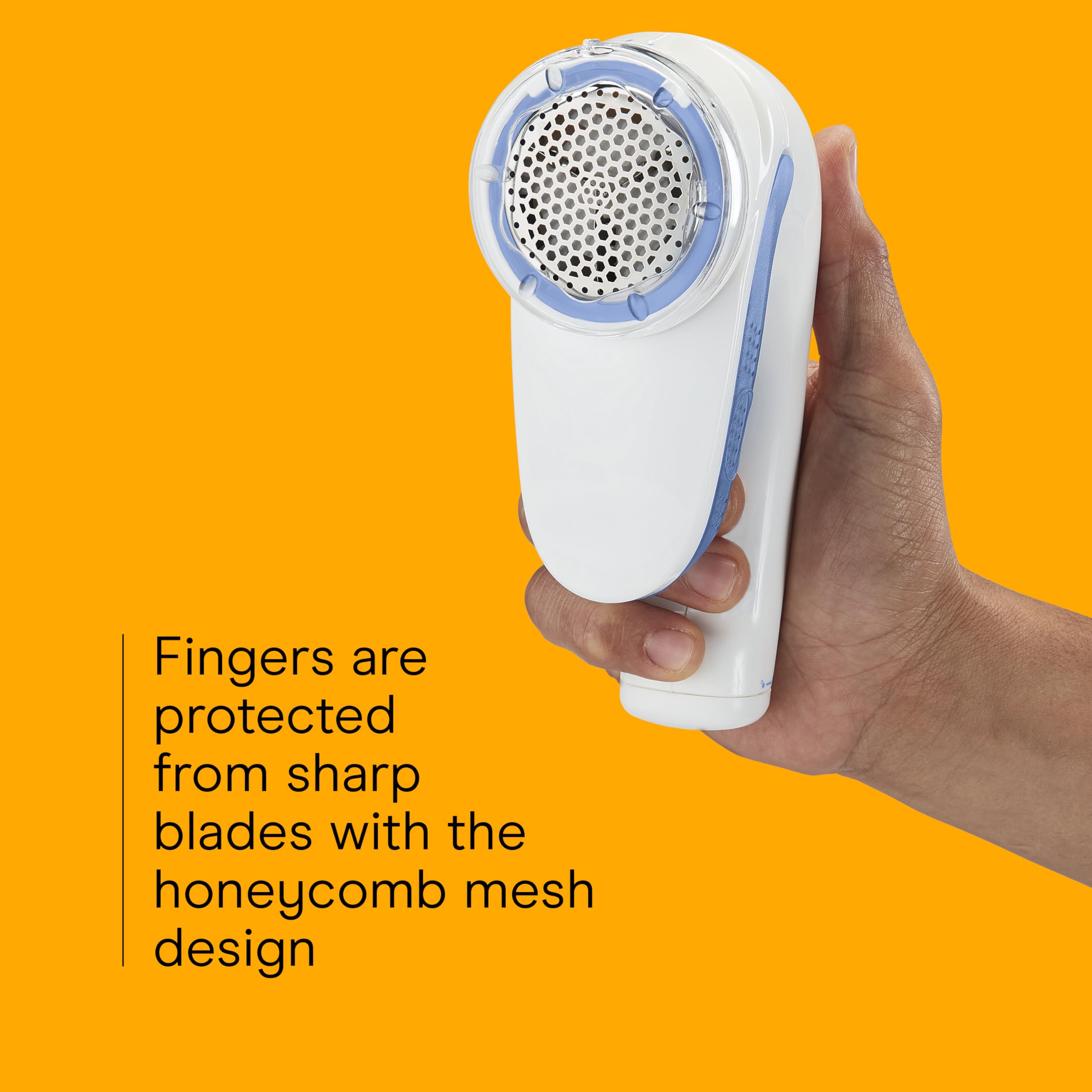 Conair Fabric Shaver and Lint Remover, Battery-Operated Portable Clothes Shaver with 3 Settings, Fuzz Remover for Sweaters, Clothing and Furniture, Large 2-Inch Shaving Head, White