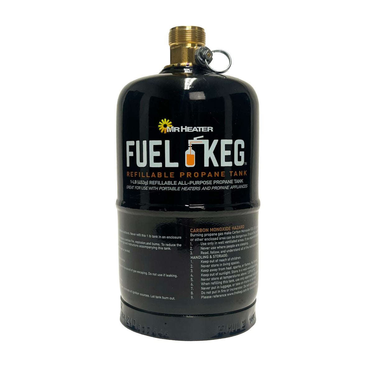 Mr. Heater Fuel Keg. - 1 lb. / 16 oz. Empty Refillable Propane Tank - DOT Certified