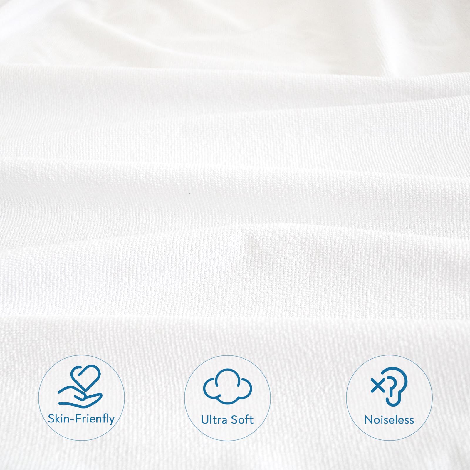 Queen Mattress Protector Waterproof Cover Absorbent Fitted Sheet up - 18'' Deep Pocket Mattress Cover Queen Size Bed Sheets, Terry Machine Wash Protection Mattress Protector