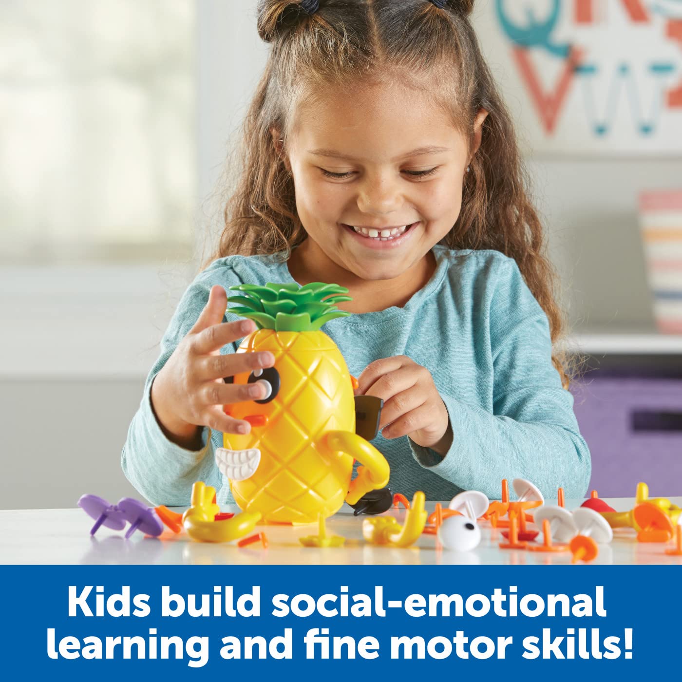 Learning Resources Big Feelings Pineapple Deluxe Set - Fine Motor Toys, Social Emotional Skills Regulation Tools for Kids, Gifts for Boys and Girls, Classroom Must Haves, Occupational Games
