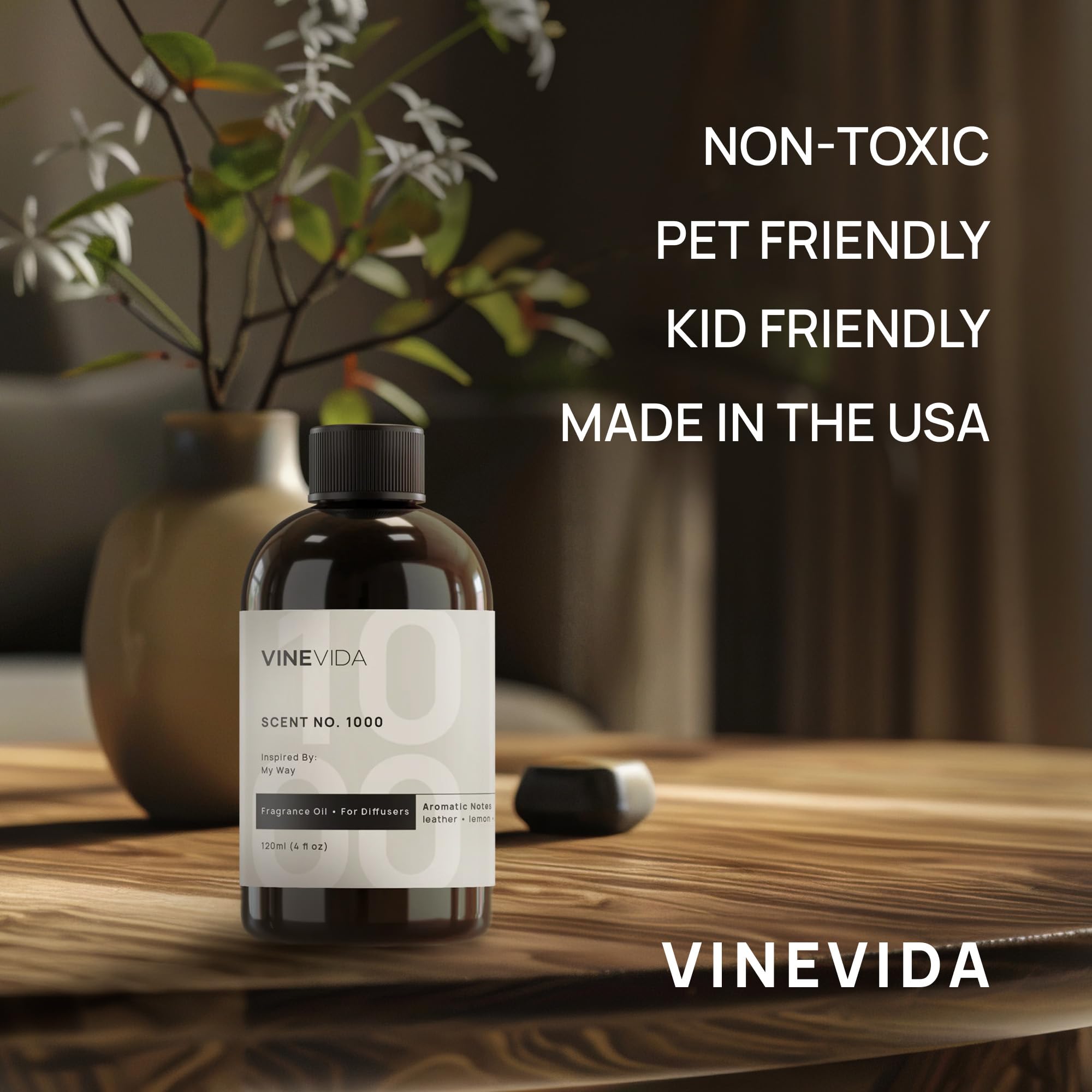 VINEVIDA (4oz) Hotel Fragrance Diffuser Oil - 5 Star Scent for Home - Cold Air Diffuser Oil - Essential Oil No.1001 Inspired by Ritz Carlton