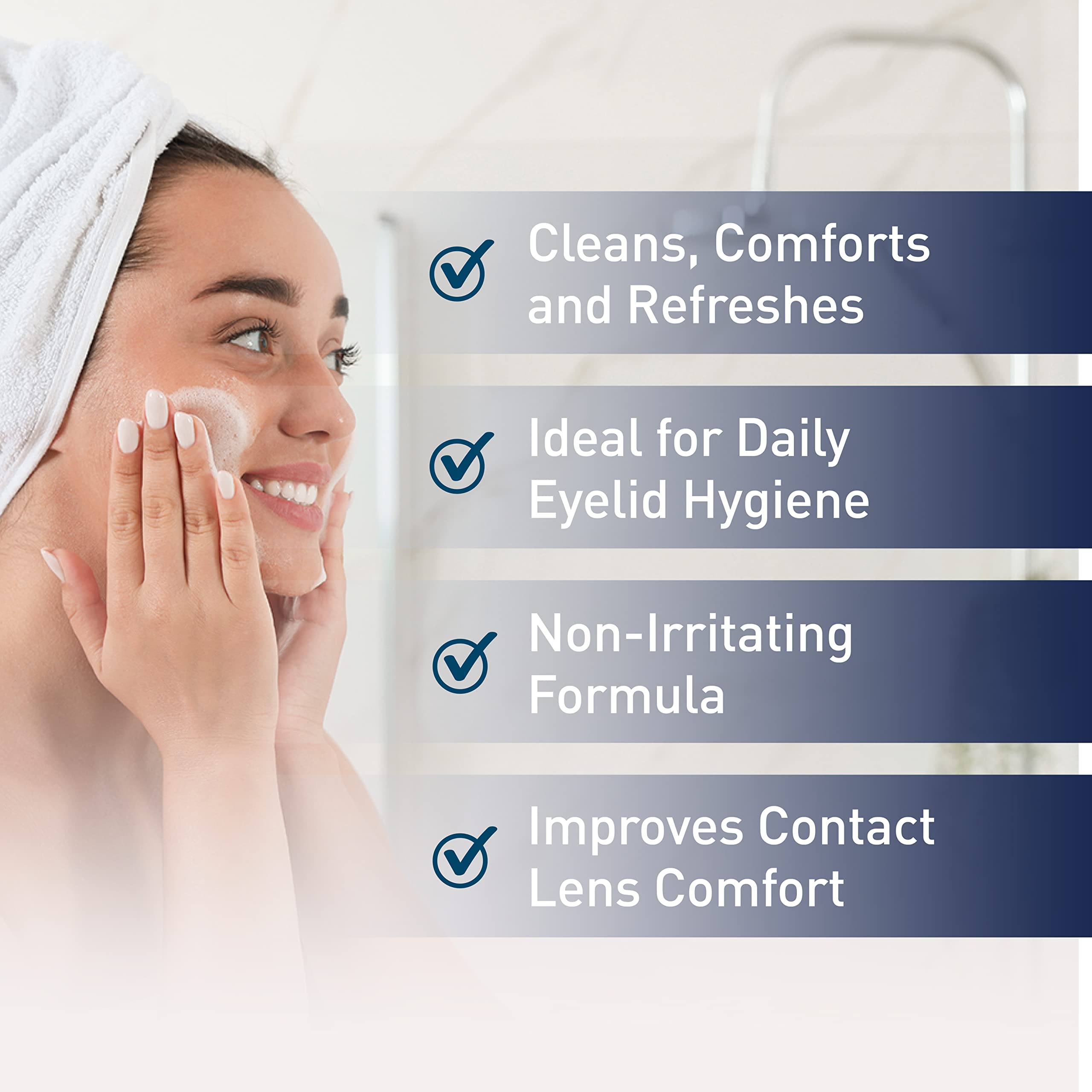 OCuSOFT Lid Scrub Original Foaming Eyelid Cleanser - Mild Instant Foaming Eyelid & Eyelash Cleanser - Daily Eyelid Wash to Remove Oil, Dust, Pollen & Eye Makeup - 7.25 fl oz