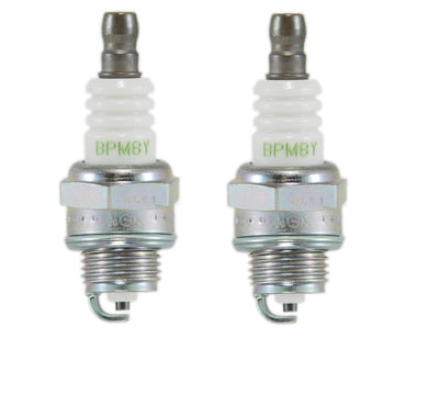 (2) شمعات احتراق NGK BPM8Y - بديل للأرقام 2057، 5574، 15901019830، 285982 - تناسب أيضًا Echo SRM225, SRM210, SRM230, HC150, PE225, PB620, PE200, PB265, PE230, SRM280, HC155, PB460LN , PE280, PE260