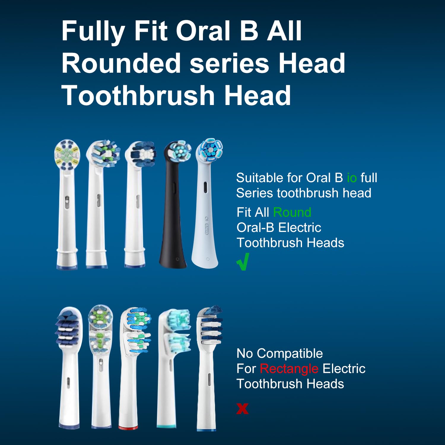 HSYTEK 6 Pack Toothbrush Heads Dustproof Cover Compatible with Oral B, Fits for Oral-B iO Series, Pro 1000, 1500, 5000, 7500 Electric Toothbrush, Protects Brush Head and Convenient Travel