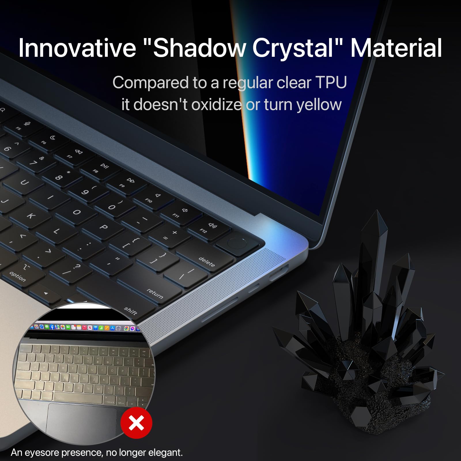 Soonjet Premium Keyboard Cover Protector, Ultra Thin Keyboard Skin for M2 M3 M4 MacBook Air 15", M2 M3 M4 MacBook Air 13.6", 2024 2023 2022 2021 MacBook Pro 14" 16" M4 M3 M2 M1 Chip Pro/Max