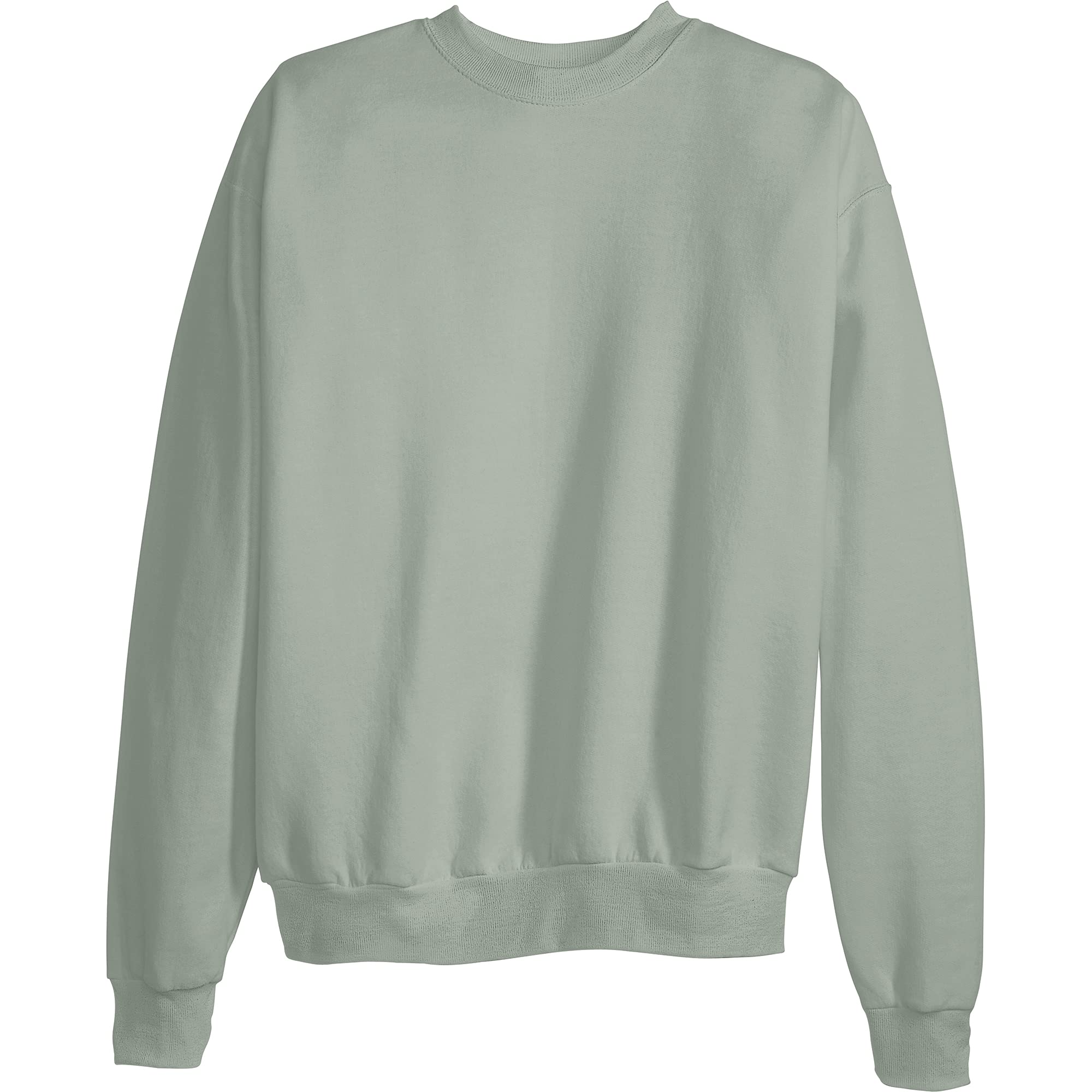 Hanes Mens Ecosmart Fleece Sweatshirt, Cotton-blend Pullover, Crewneck For Men, 1 Or 2 Pack, Stonewashed Green - 1 Pack, Large US
