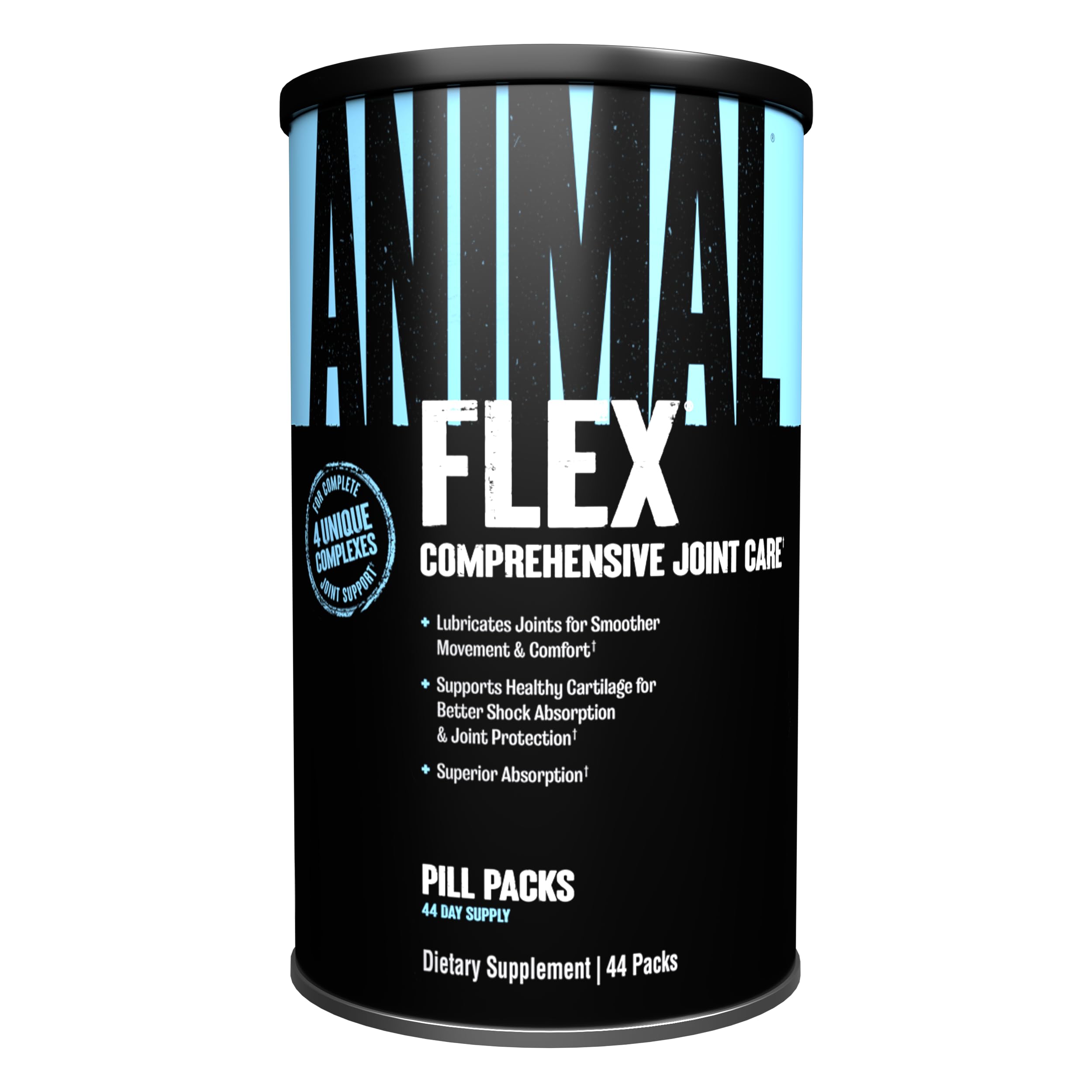 Animal Flex - Glucosamine Chondroitin Joint Supplement for Women and Men Discomfort with Turmeric, MSM, Boswellia for Cartilage, Joint Health, Muscles, Back, Knees, Shoulder, and Hip, 44 Packs
