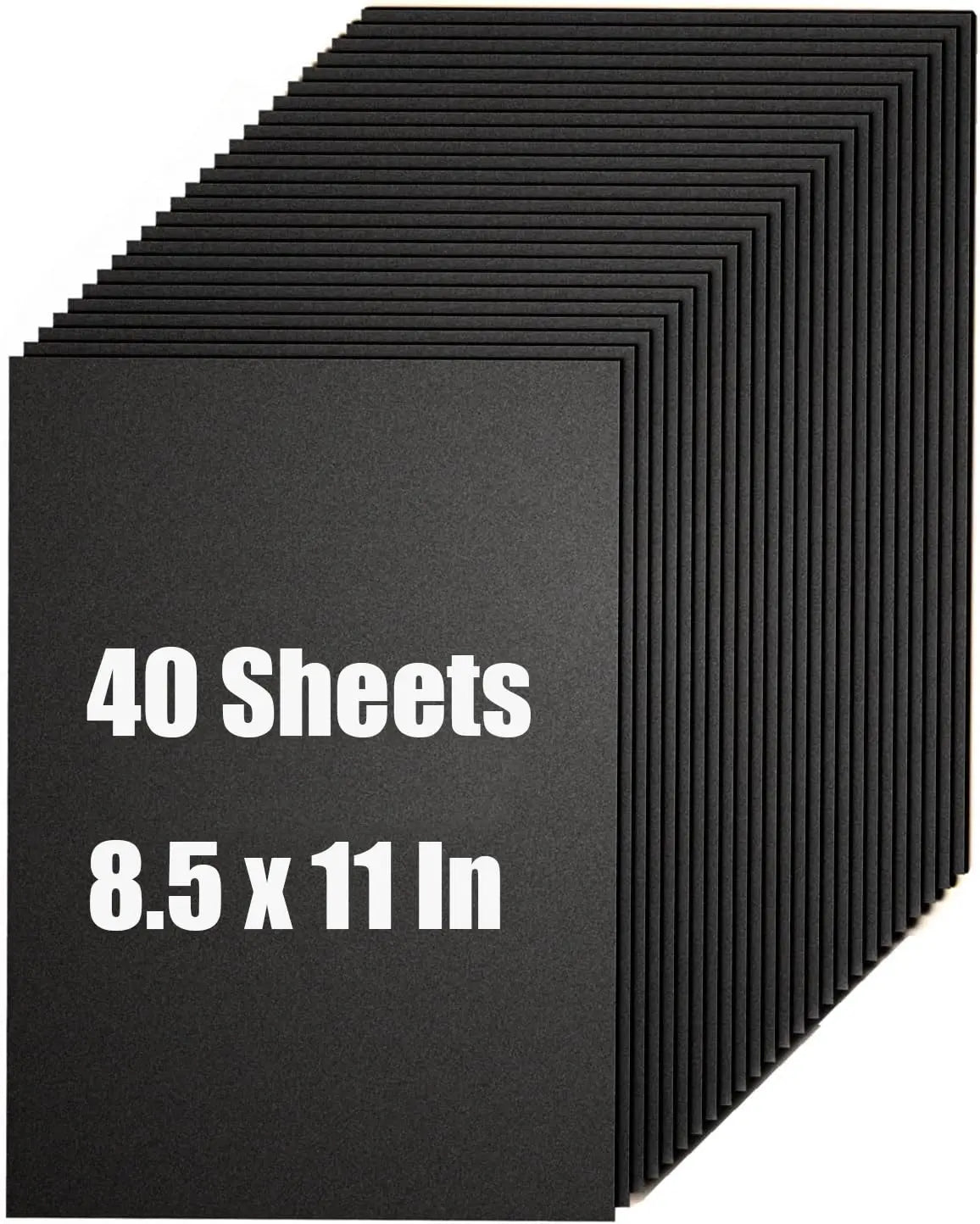 40 Sheets Black Cardstock 8.5 x 11 Inches, 200gsm Thick Card for Invitations, Menus, Wedding, DIY Cards Making, Stationary Printing