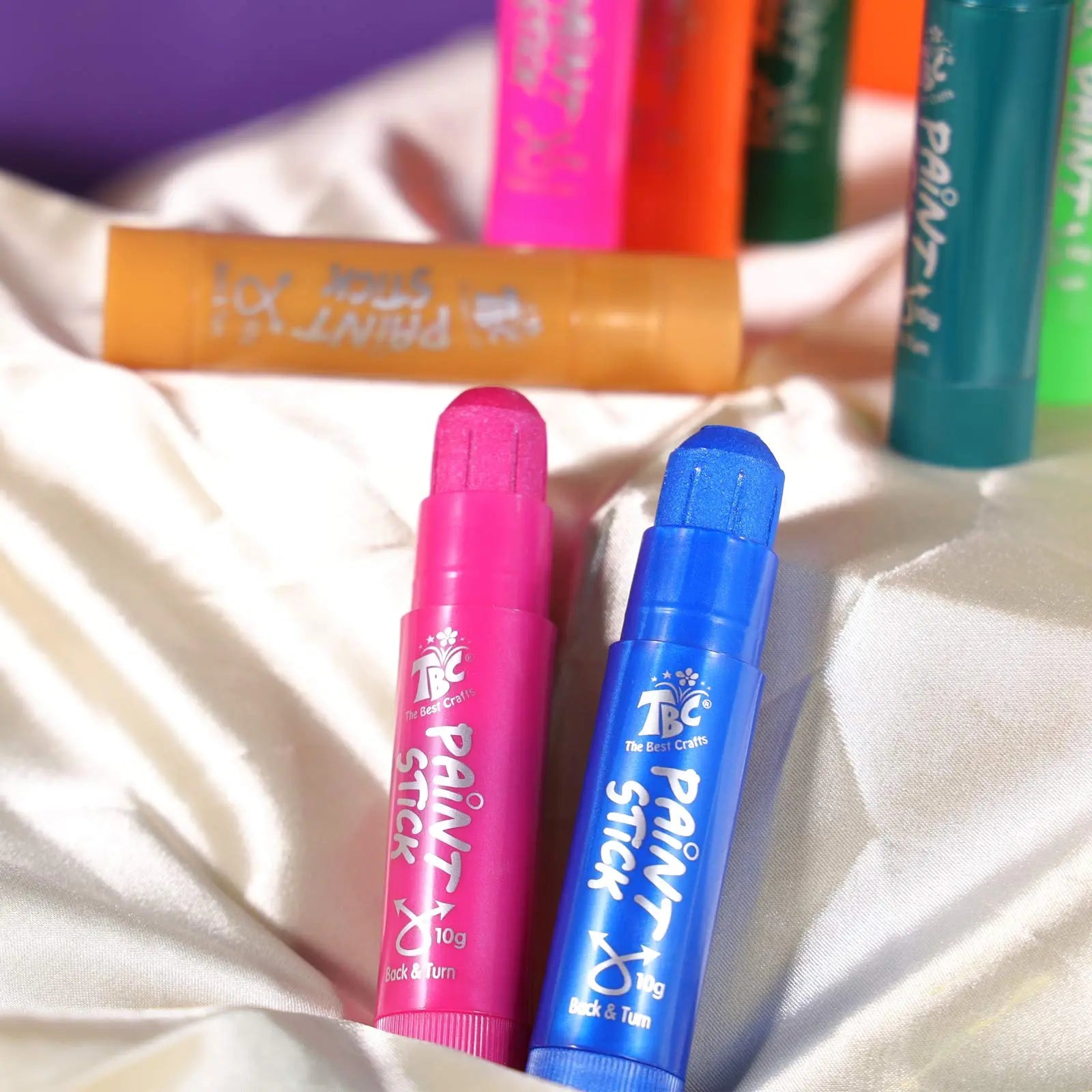 TBC The Best Crafts Paint Sticks,12 Classic Colors, Washable, Non-toxic, Tempera Paint Sticks for Kids and Students