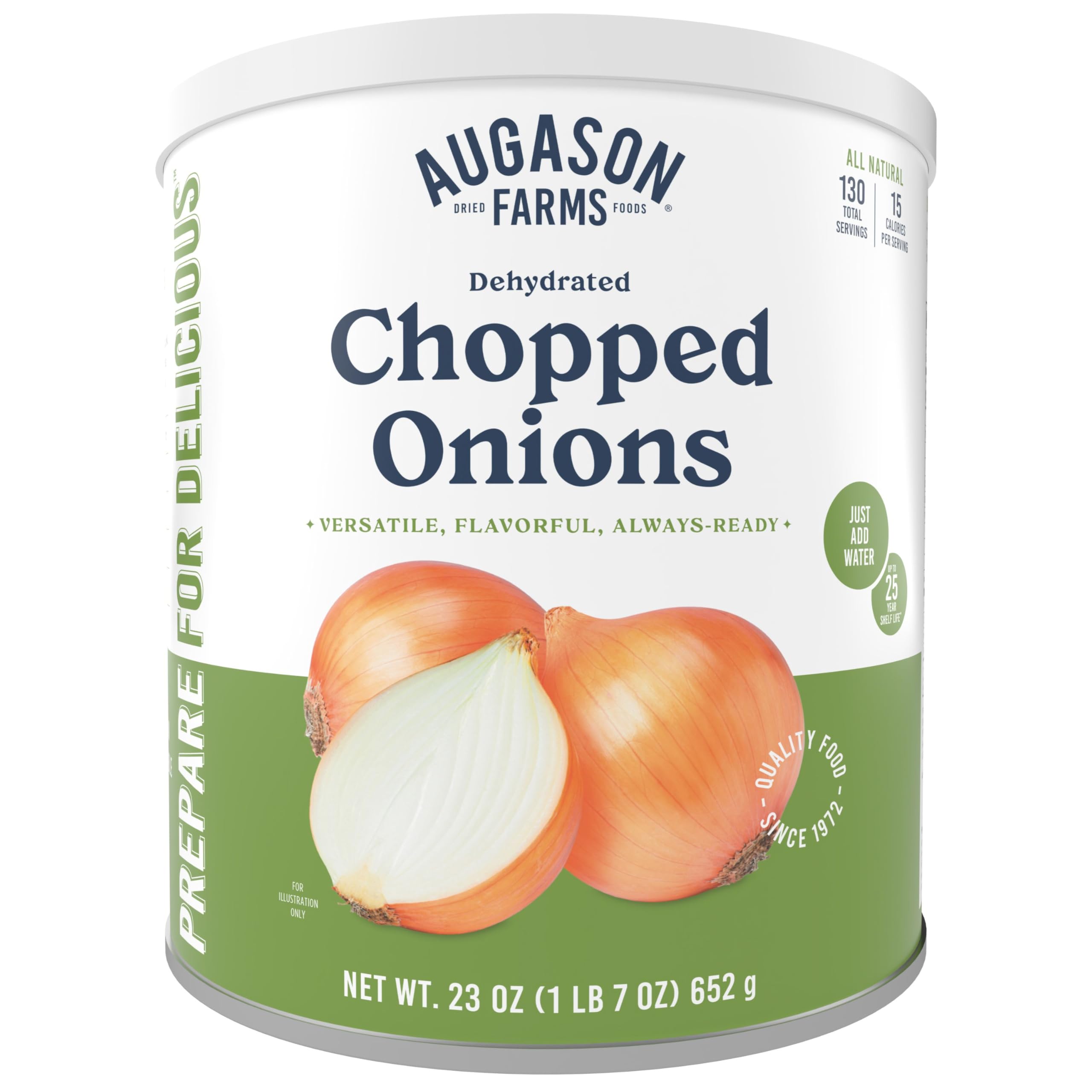 Augason Farms Getrocknete gehackte Zwiebeln Dose, Notvorrat, Alltagsküche, 130 Portionen