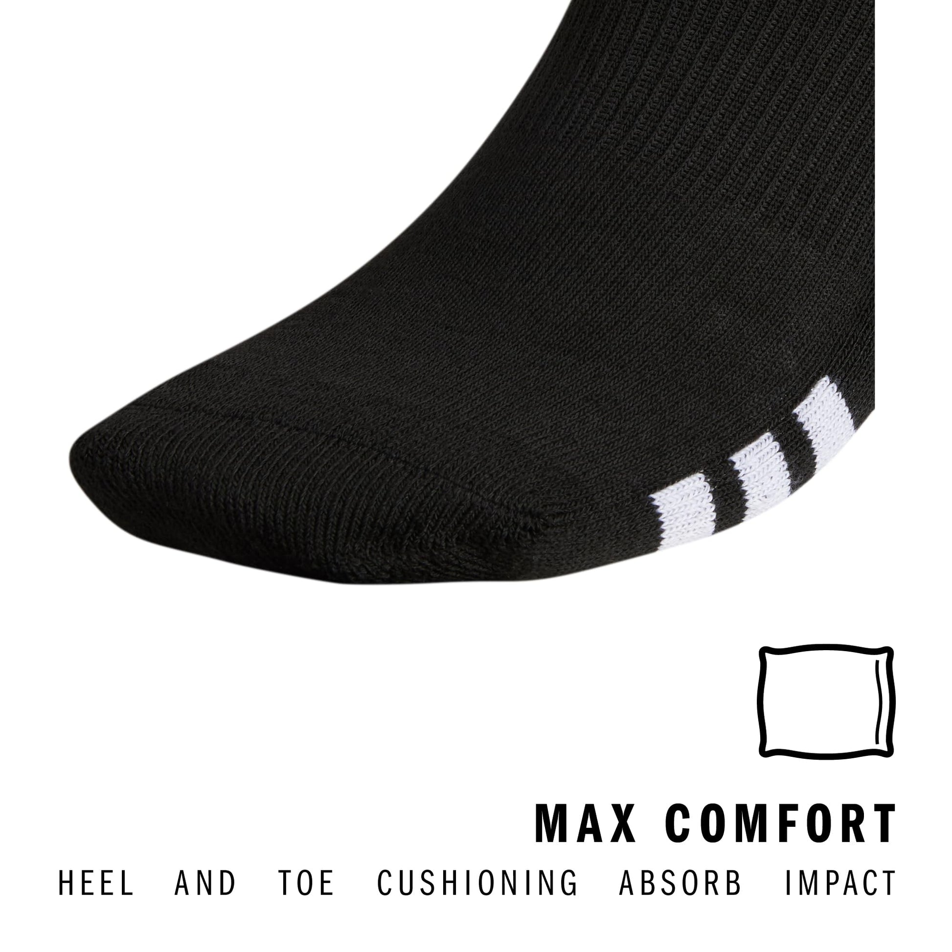 adidas Rivalry Soccer Men and Women, Workout Socks-Over The Calf, Black/White, M
