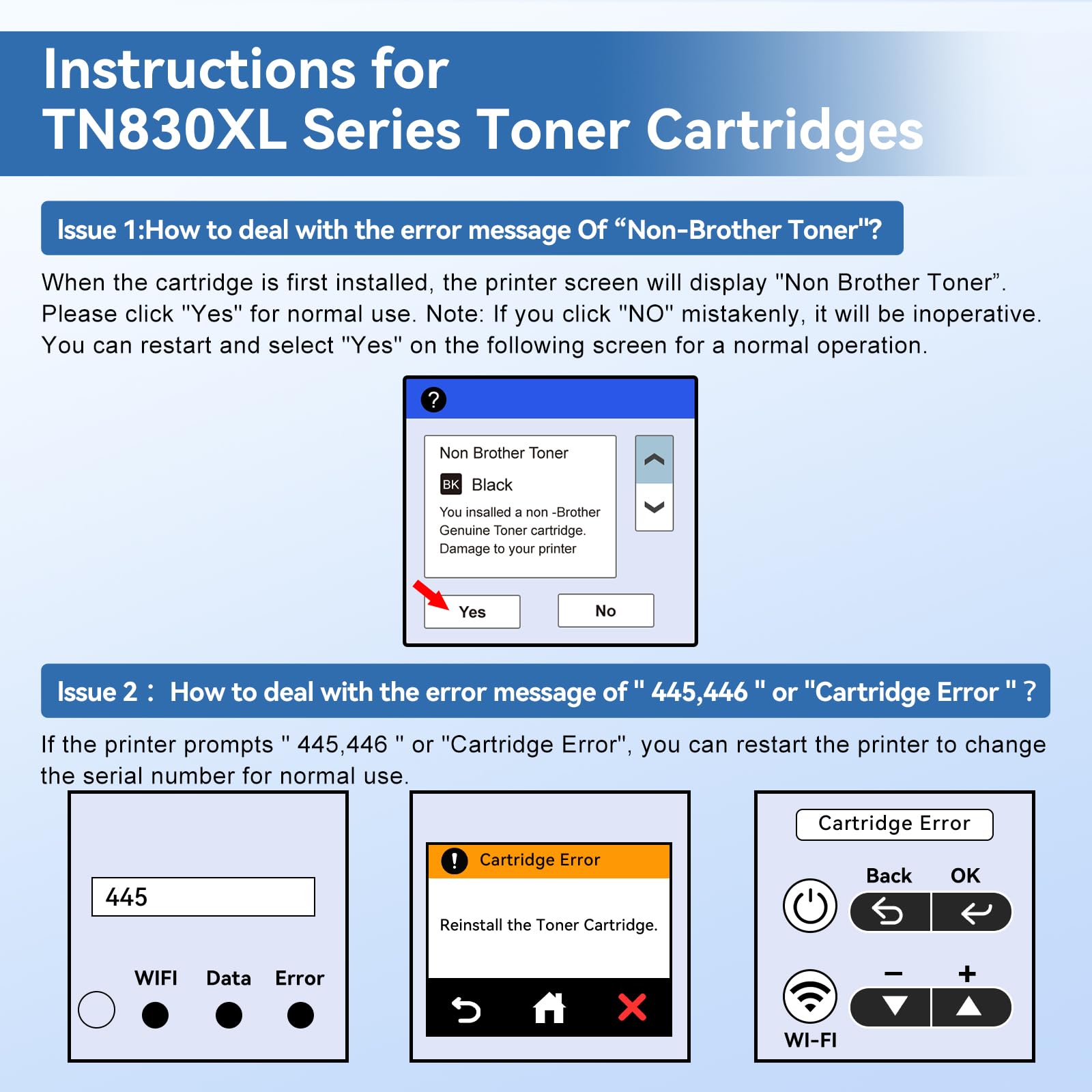 MYTONER Toner Cartridge Replacement for Brother TN830XL TN830 XL/V/R TN-830 Black High Yield for DCP-L2640DW HL-L2460DW L2480DW MFC-L2820DW XL HL-L2405W HL-L2400D 2465DW Printer, 2Pack