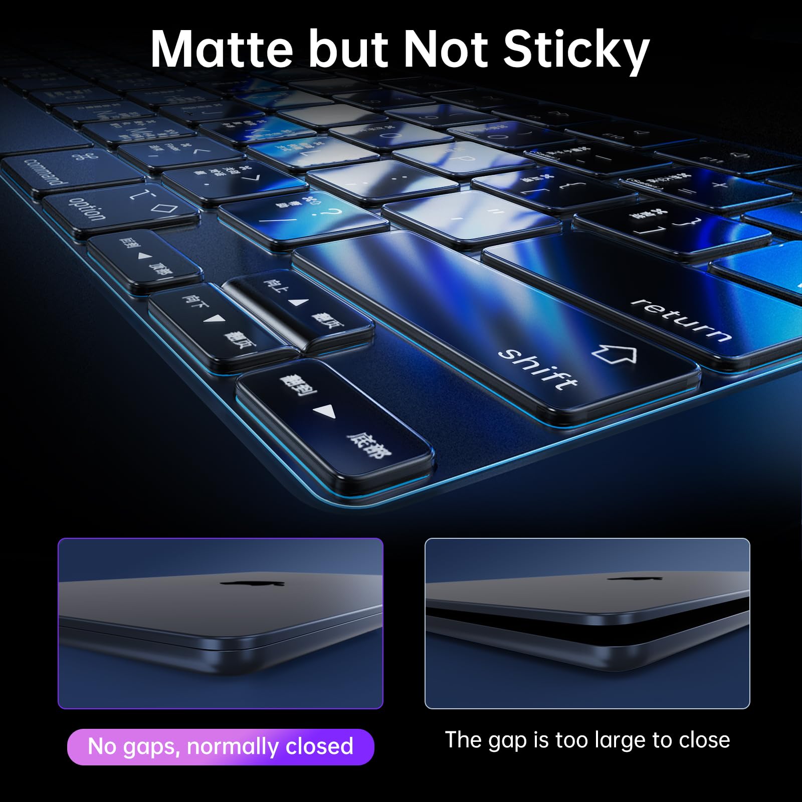 Soonjet Premium Keyboard Cover Protector, Ultra Thin Keyboard Skin for M2 M3 M4 MacBook Air 15", M2 M3 M4 MacBook Air 13.6", 2024 2023 2022 2021 MacBook Pro 14" 16" M4 M3 M2 M1 Chip Pro/Max