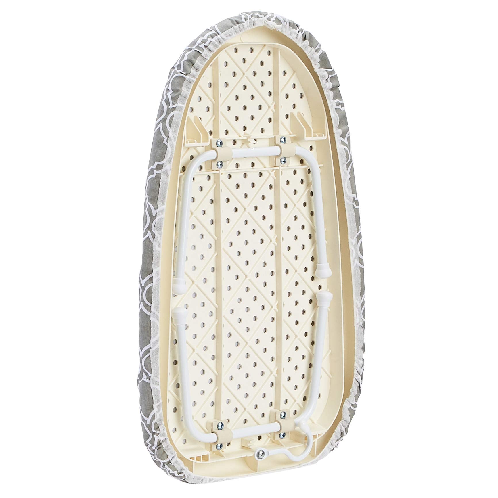 Amazon Basics Compact Tabletop Ironing Board with Folding Legs - Trellis Removable Cover, Chevron, 23.6"L x 7.1"W x 14.3"H