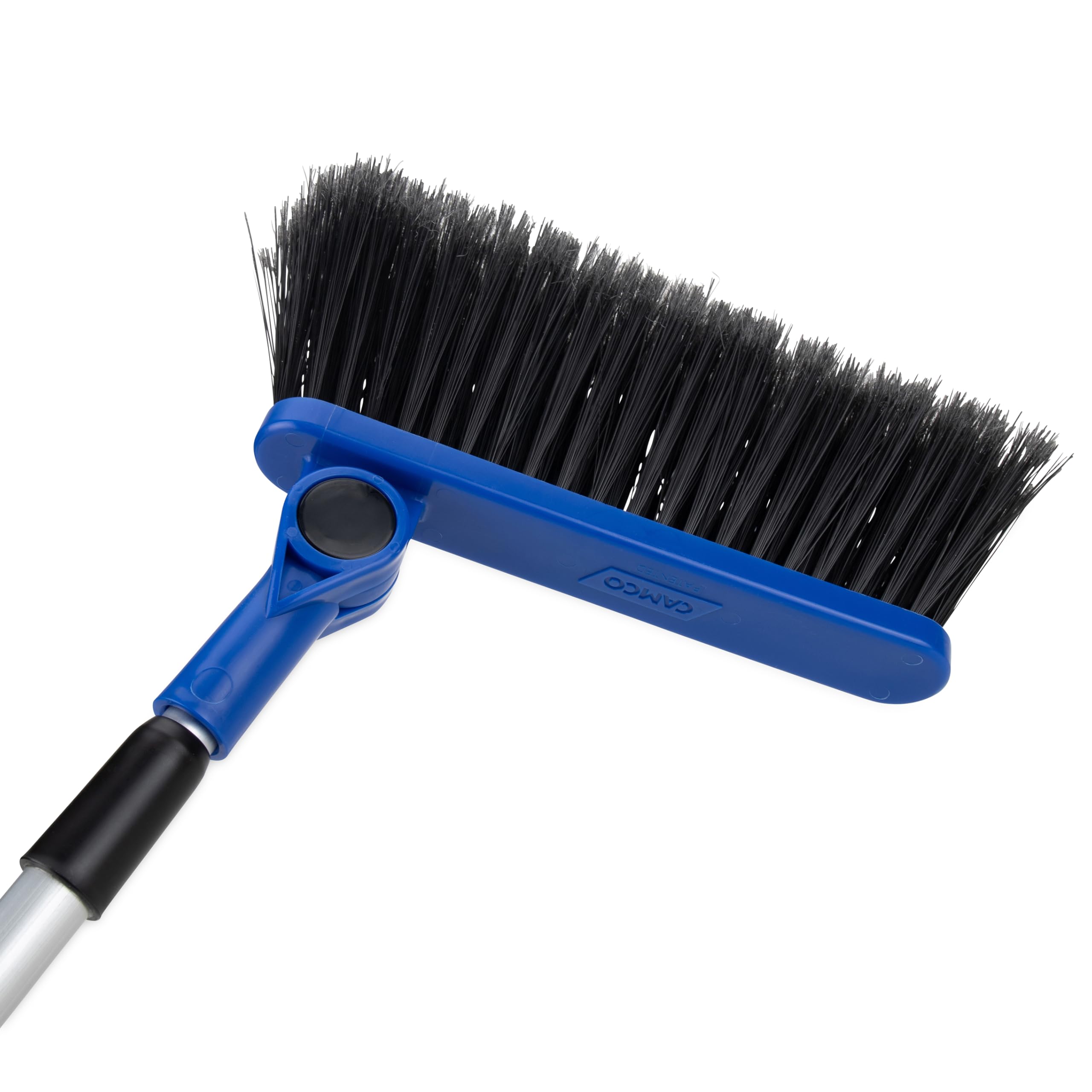 Camco Adjustable Broom and Dustpan - Portable & Compact Full Size Broom - Adjusts from 24-52 Inches, Ideal for RV, Marine, and Home Use (43623-A)