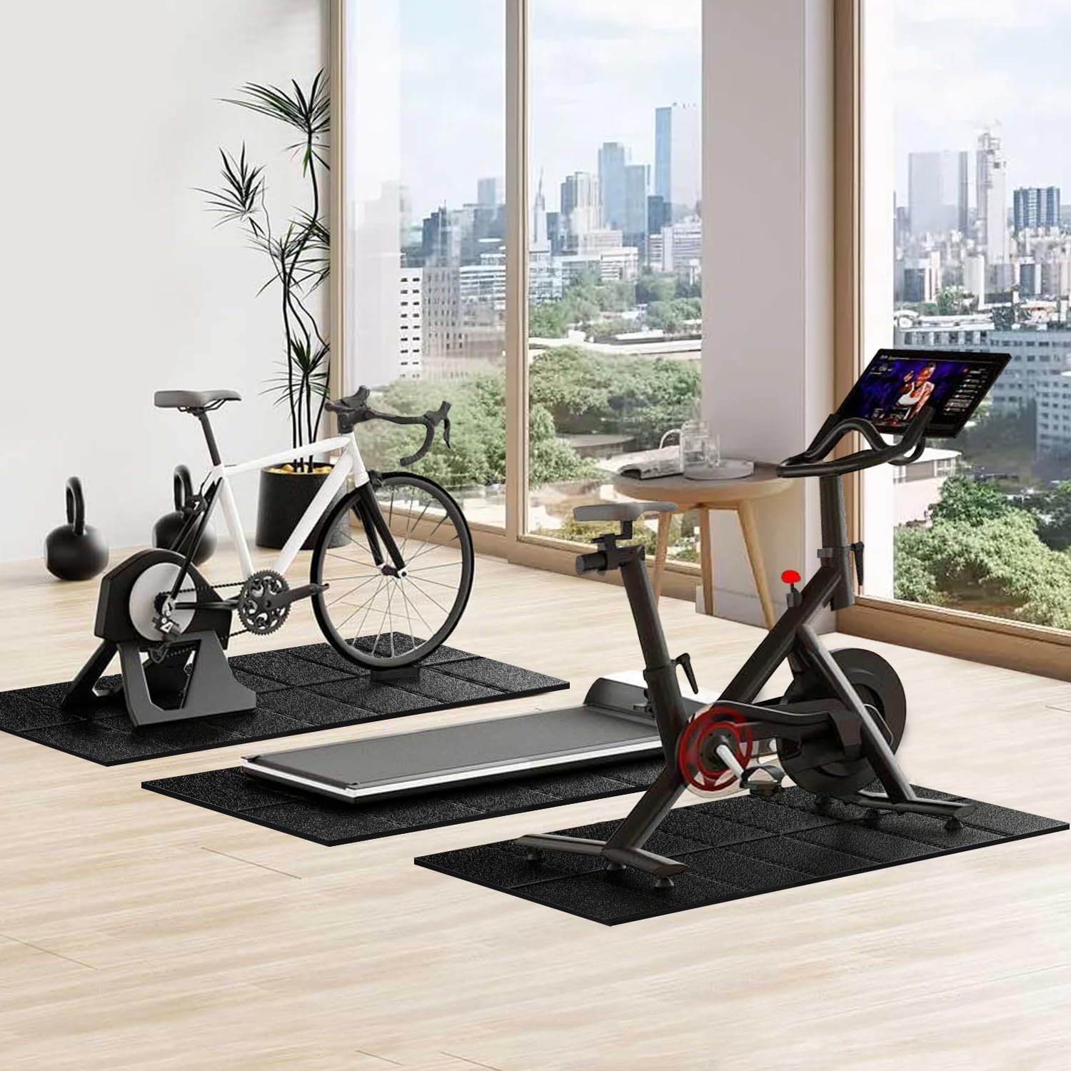 Non-Slip Walking Pad Mat 55x24 for Carpet Floors – Workout Floor Protection, Mat for Under Walking pad, Treadmill, Bike & Exercise Equipment, for Hardwood Floors, Noise Shock Absorption, Stationary