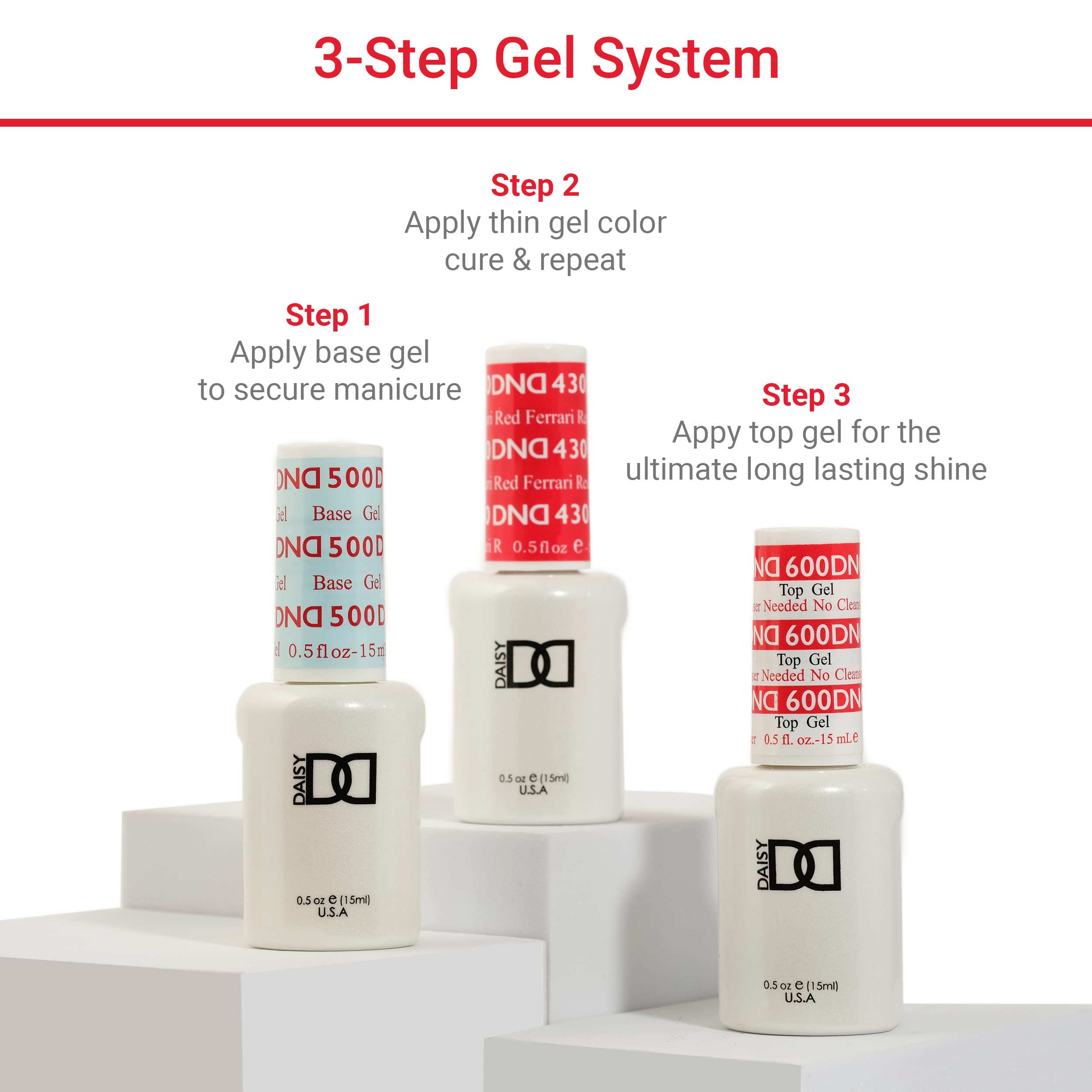 DND Gel Polish Set, Pink Collection, UV/LED Gel Polish and Air Dry Nail Lacquer, Matching Chip-Free Polish Duo, 601 Ballet Pink, 0.5 Fl Oz