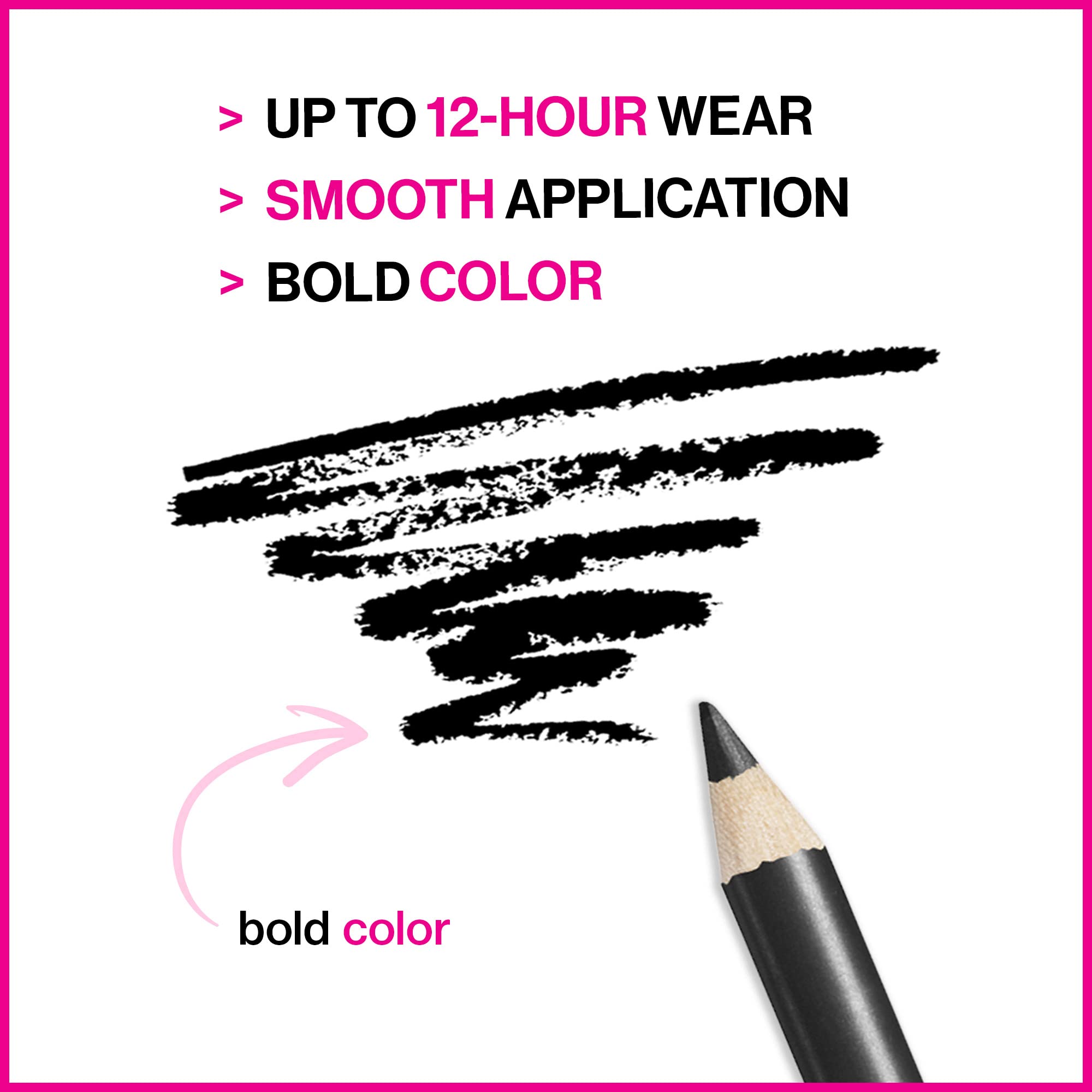 wet n wild Color Icon Kohl Eyeliner Pencil - Rich Hyper-Pigmented Color, Smooth Creamy Application, Long-Wearing Matte Finish Versatility, Cruelty-Free - Baby's Got Black