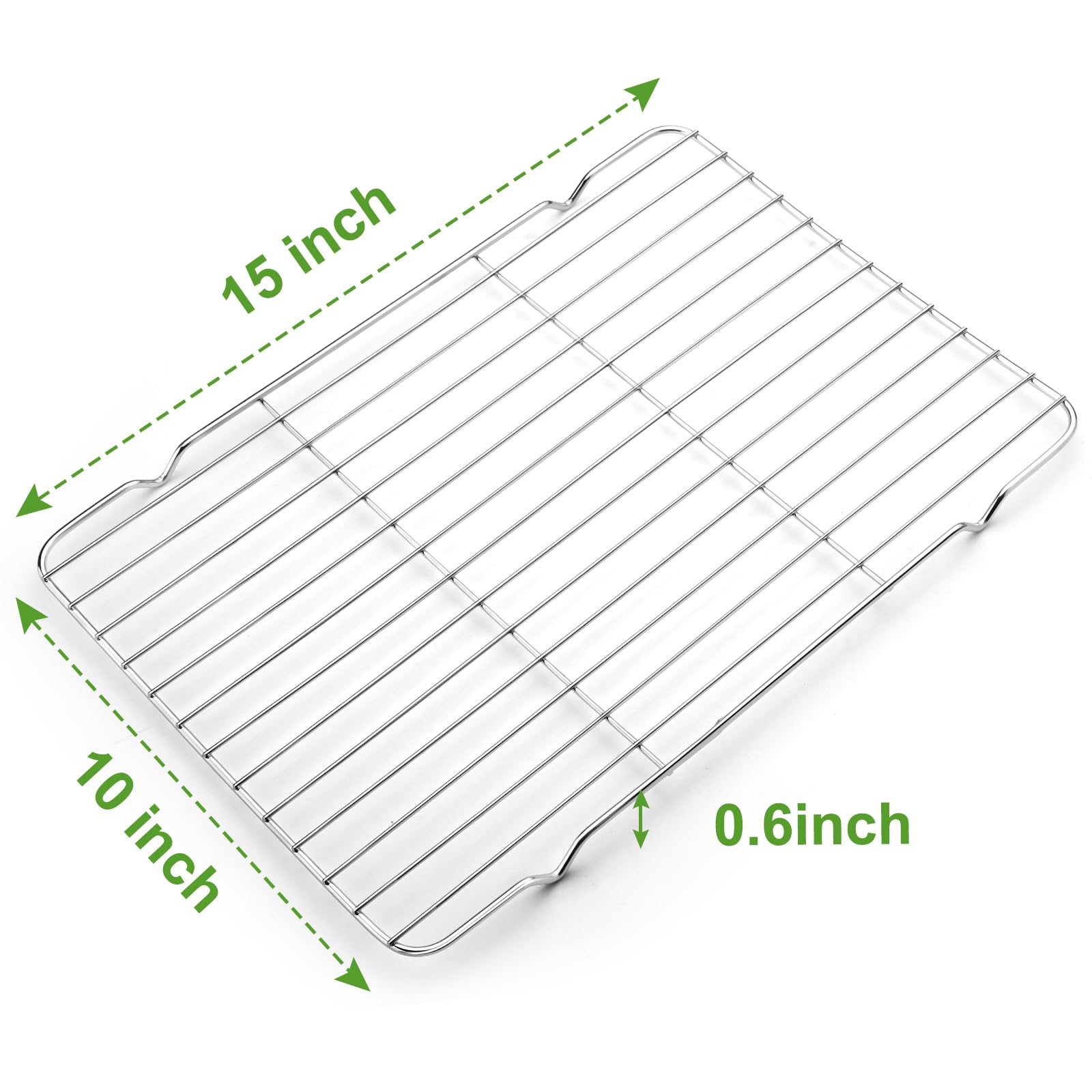Decymis Cooling Rack and Baking Rack with Stainless Steel, 2 - Pack 10 x 15 Inches Heavy Duty Cooling Racks for Cooking and Baking, Sturdy Cookie Cooling Rack, Easy to Clean Oven & Dishwasher Safe
