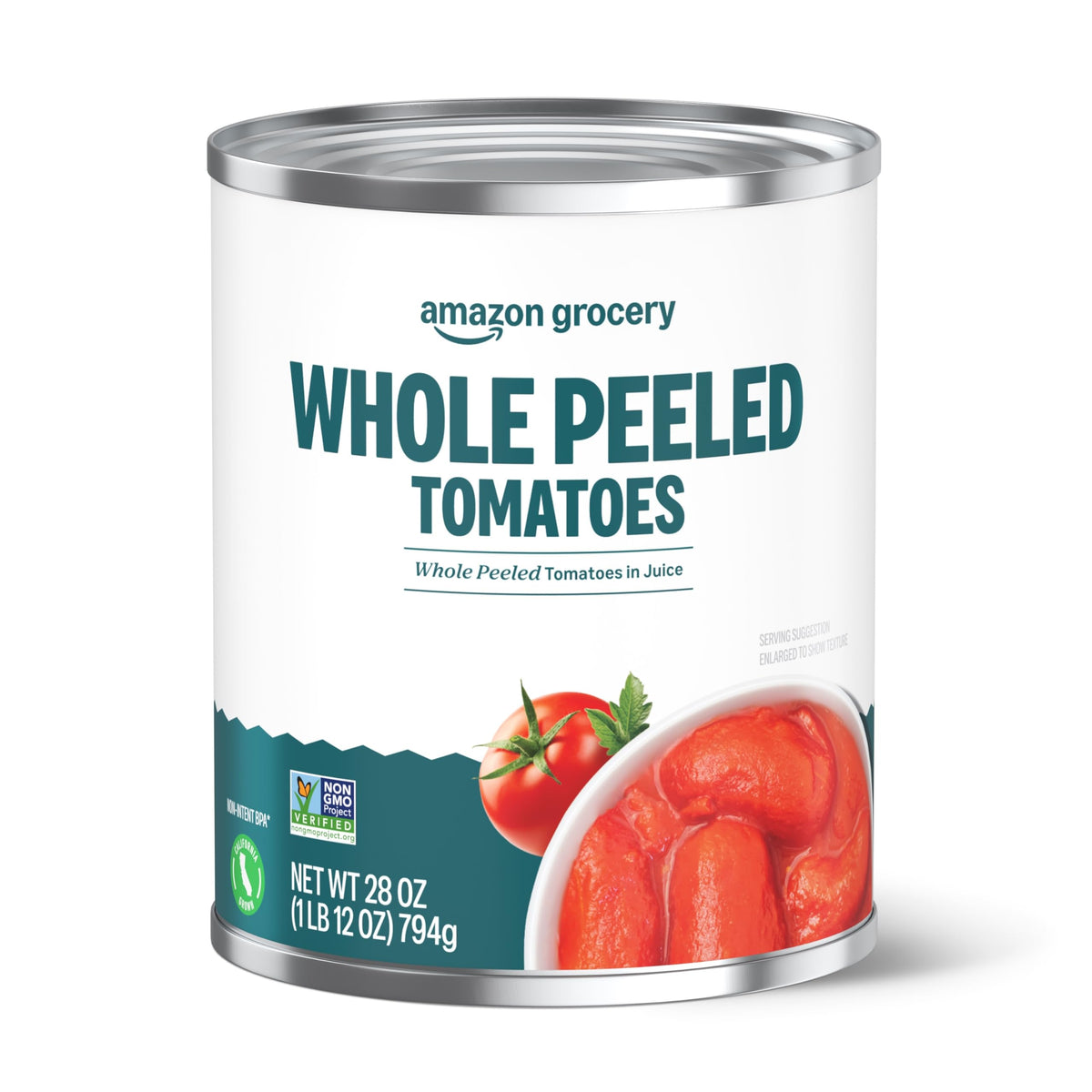 Amazon Grocery, Ganze geschälte Tomaten, 794 g (ehemals Amazon Fresh, Verpackung kann variieren)