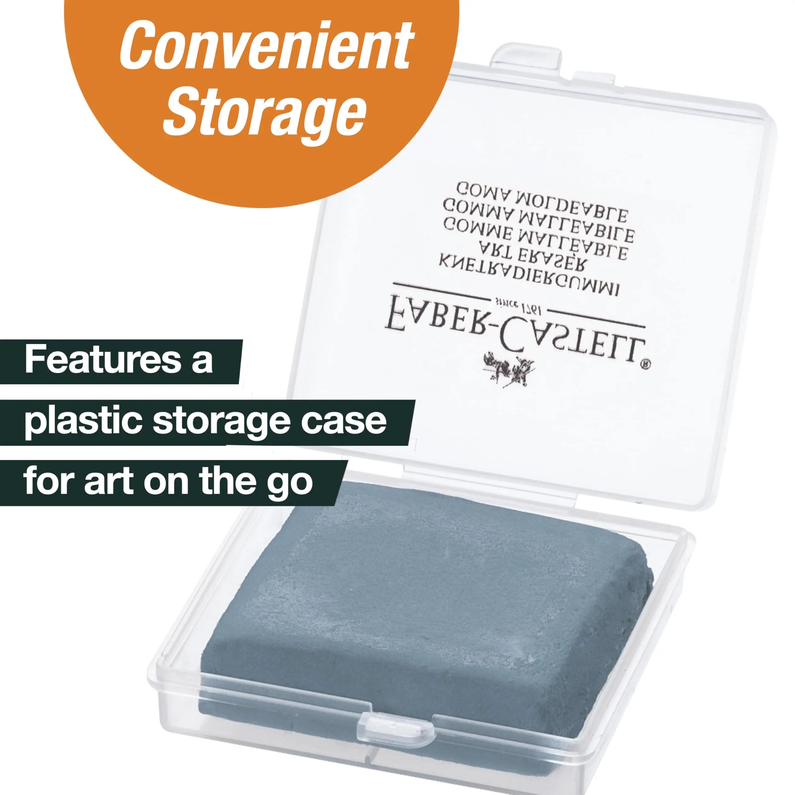 Faber-Castell Erasers - Drawing Art kneaded Erasers, Large Size Grey - 4 Pack