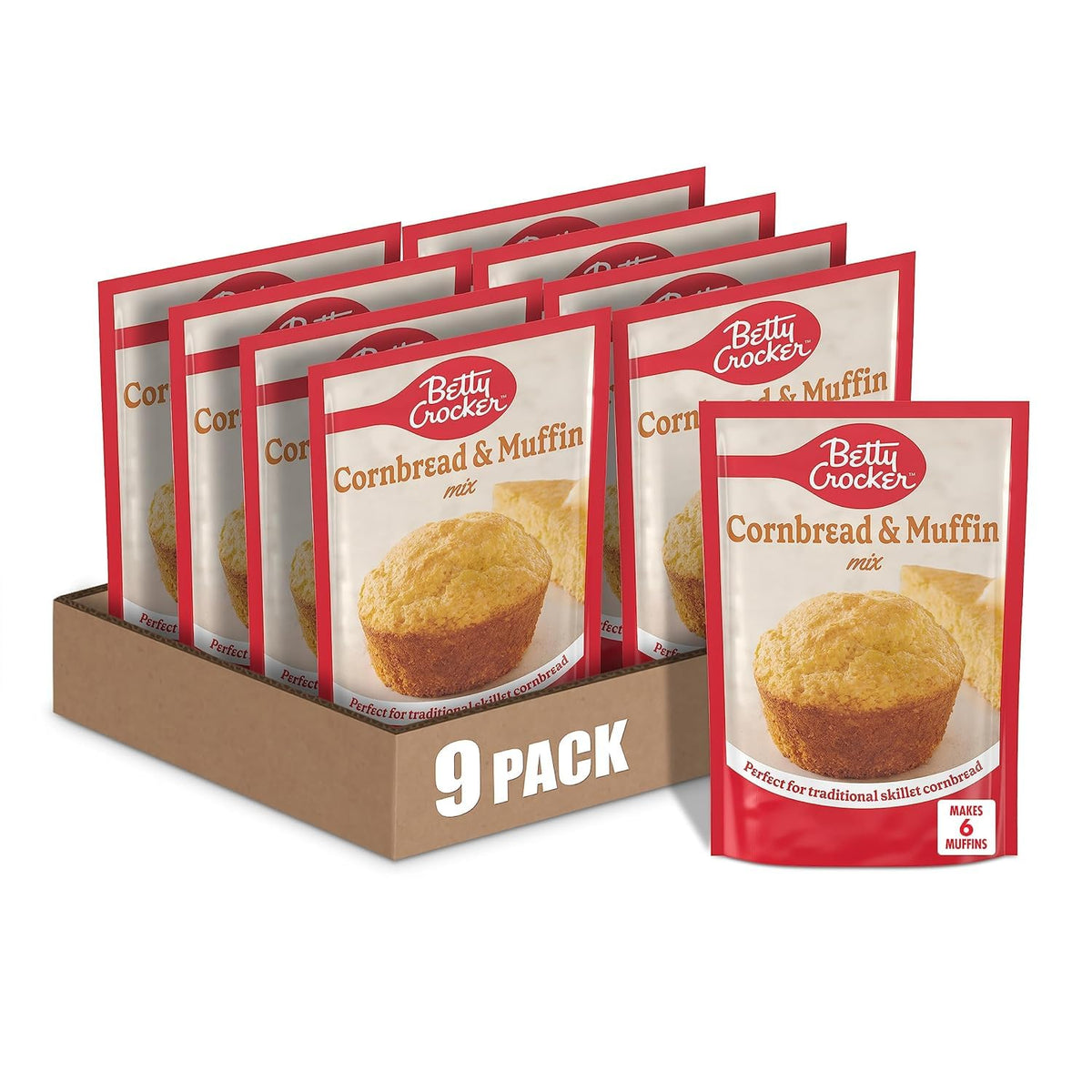 Betty Crocker Maisbrot- und Muffin-Backmischung, 184 g (9er-Pack)