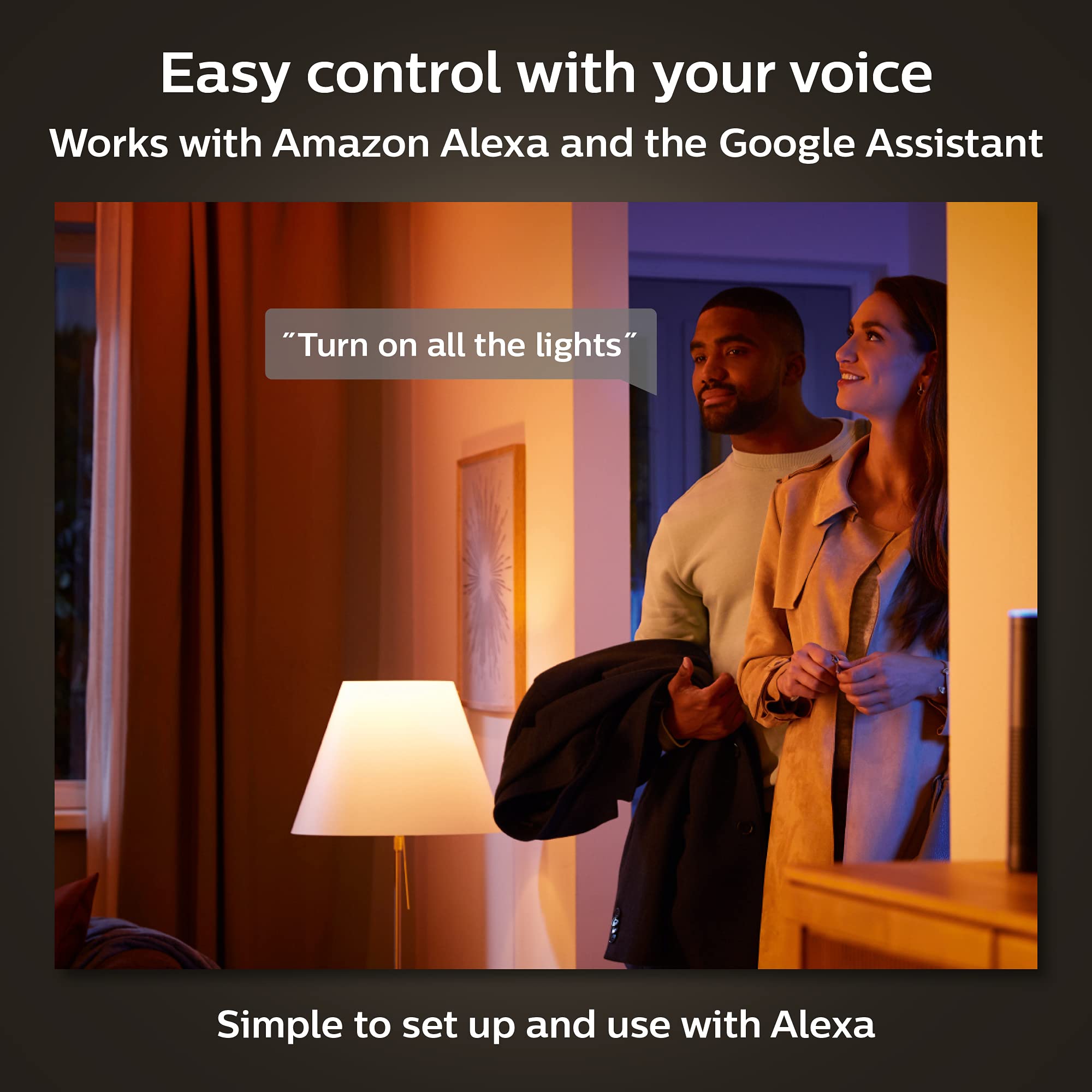 Philips Hue Smart 40W B39 LED-Kerzenlampe – White and Color Ambiance Farbwechselndes Licht – 1er-Pack – 450 LM – E12 – Steuerung mit Hue App – Funktioniert mit Alexa, Google Assistant und Apple Homekit