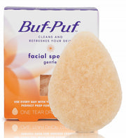 Buf-Puf Gentle Facial Sponge, Dermatologist Developed, Removes Deep Down Dirt & Makeup That Causes Breakouts and Blackheads, Reusable, Exfoliating, 1 Count