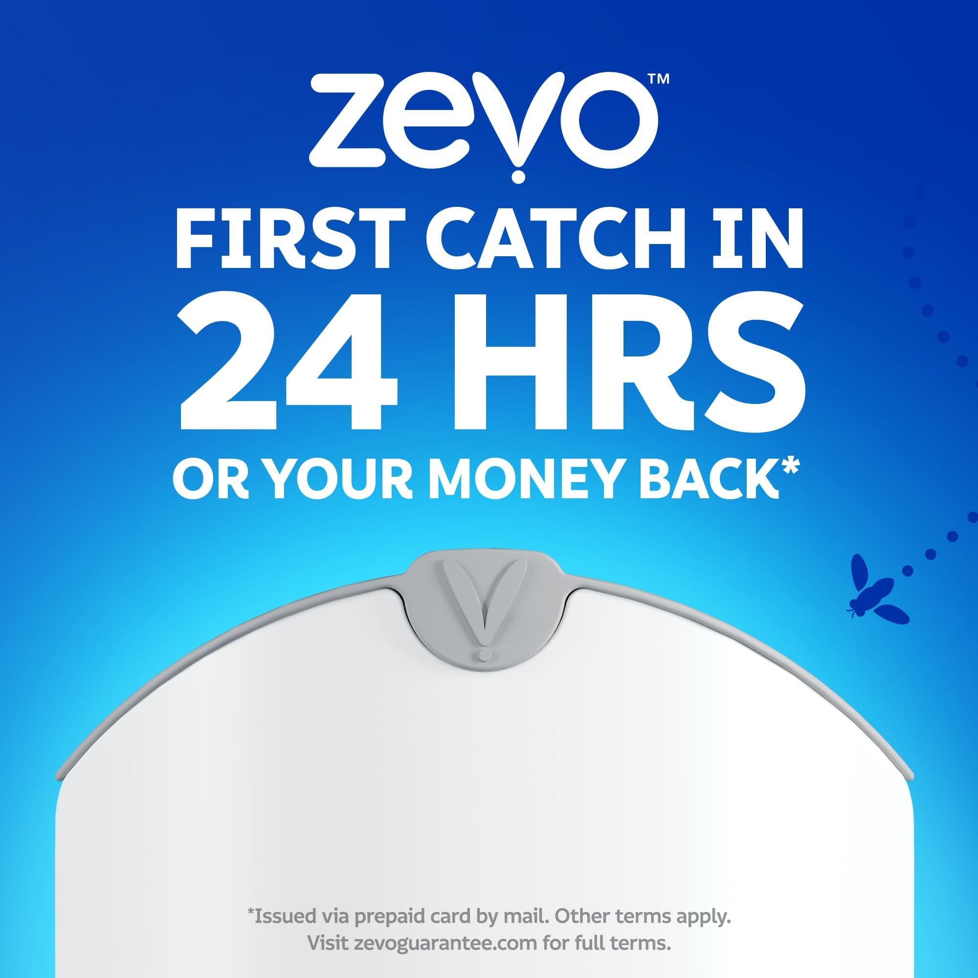 Zevo Flying Insect Trap & Cartridge - Plug in Fly Trap & Indoor Bug Catcher for Gnats, House & Fruit Flies - Mess-Free - Use in Any Room - Uses Blue & UV Light (1 Plug in Device & 1 Cartridge)