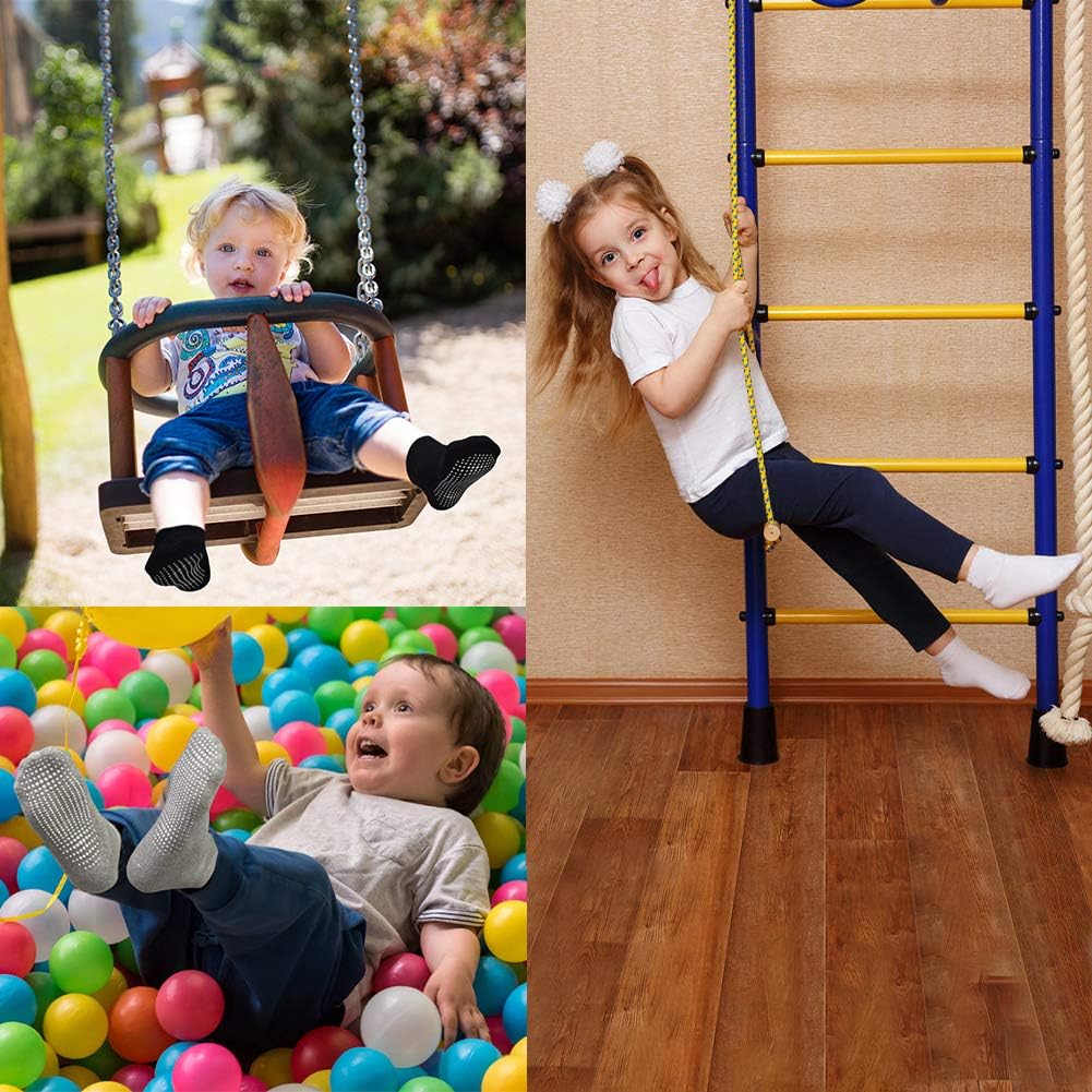 GRPSKCOS Baby Socks Non Slip 12 Pairs Toddler Anti Skid Socks for 0-7 Years Infants Little Kids Boys Girls (#1 Multicolor-12 Pairs, 6-12 Months)