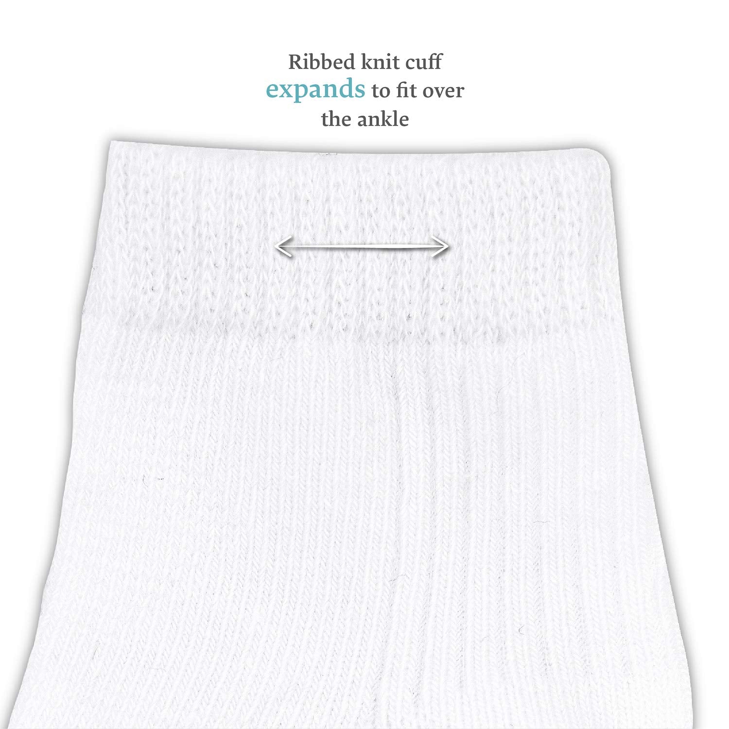 Fruit of the Loom Baby 14-Pack Grow & Fit Flex Zones Cotton Stretch Socks - Unisex, Girls, Boys (0-6 Months, White)