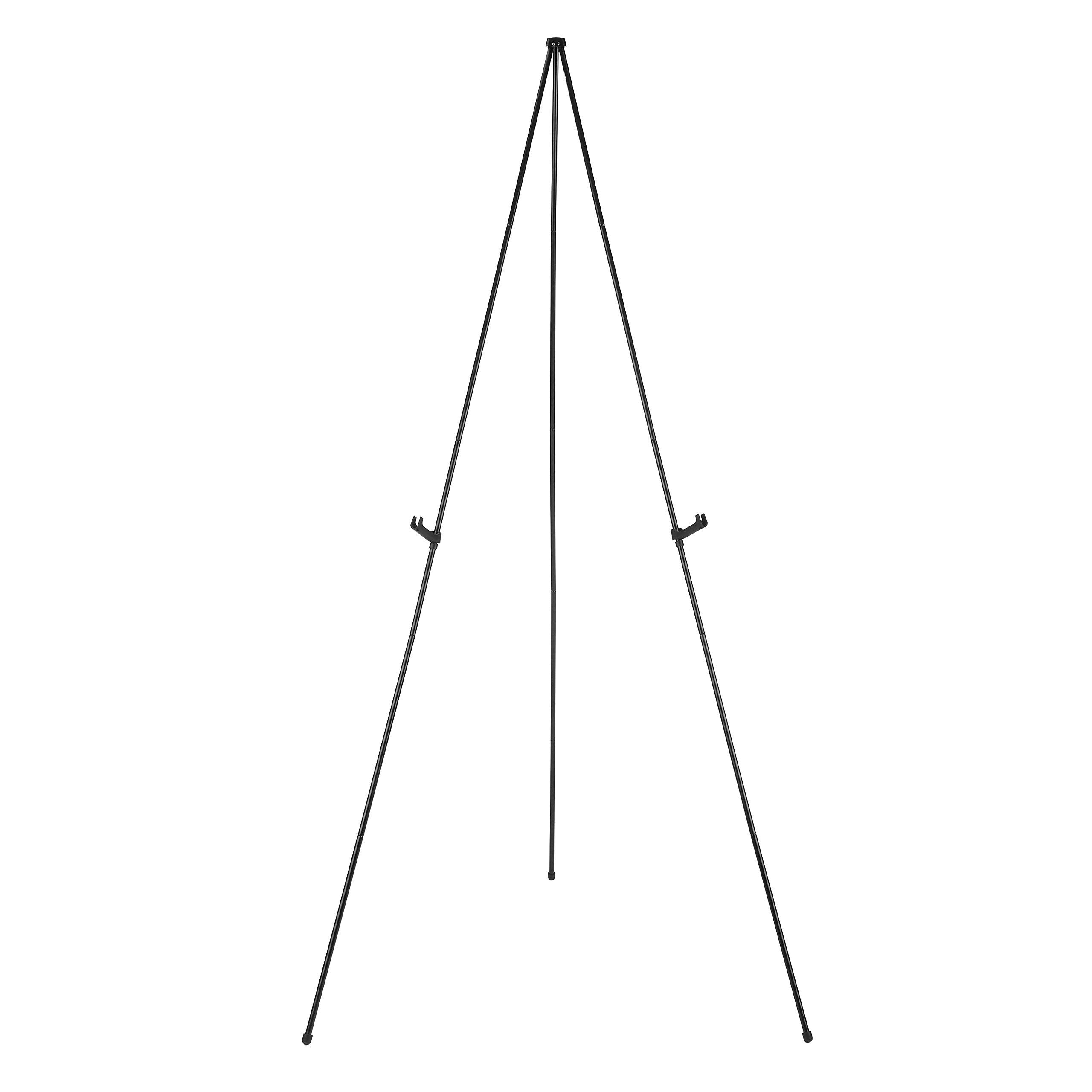Amazon Basics Staffelei-Displayständer, sofortiger Bodenplakatständer, leicht, zusammenklappbar und tragbar mit Stativfuß, schwarzer Stahl (trägt 2,3 kg)