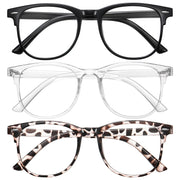 Okany 3 Pack Blue Light Blocking Glasses for Women Men, Round Computer Glasses Anti Eye Strain/UV/Glare Gaming Glasses