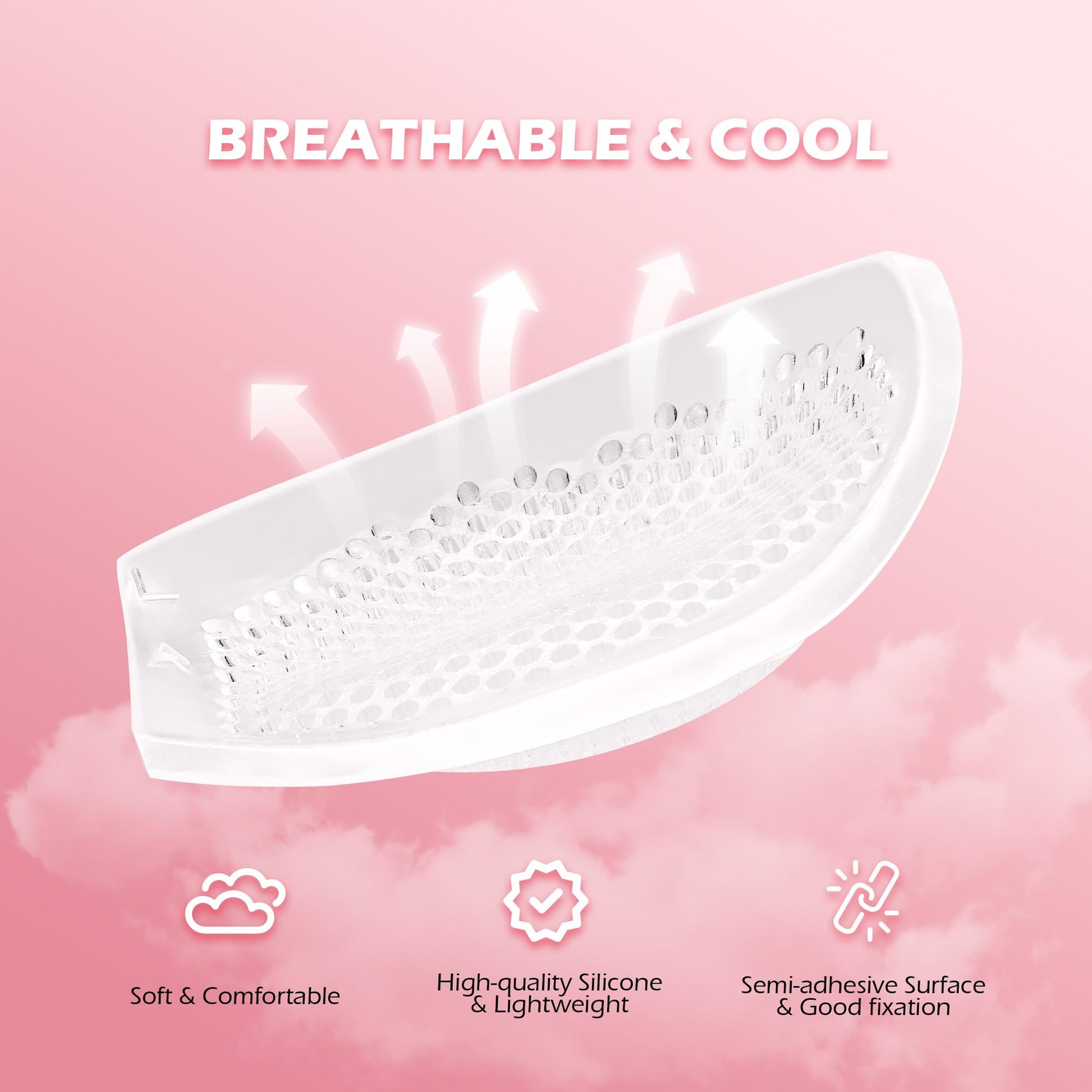 Yofidra Silicone Bra Inserts and Breast Enhancers, Add 2 Cups, Breathable, Reusable,1 Pair
