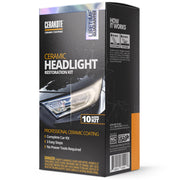 CERAKOTE Ceramic Headlight Restoration Kit - Guaranteed To Last As Long As You Own Your Vehicle - Brings Headlights Back to Like New Condition - No Power Tools Required - 10 Wipe Kit