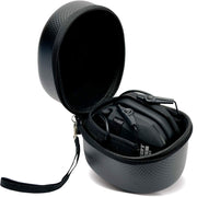 Walker's Muff Protective Case | Weather-Resistant Durable Shockproof Dustproof EVA Carbon Finish Hunting Range Shooting Earmuff Carrying Case, Nylon Lanyard