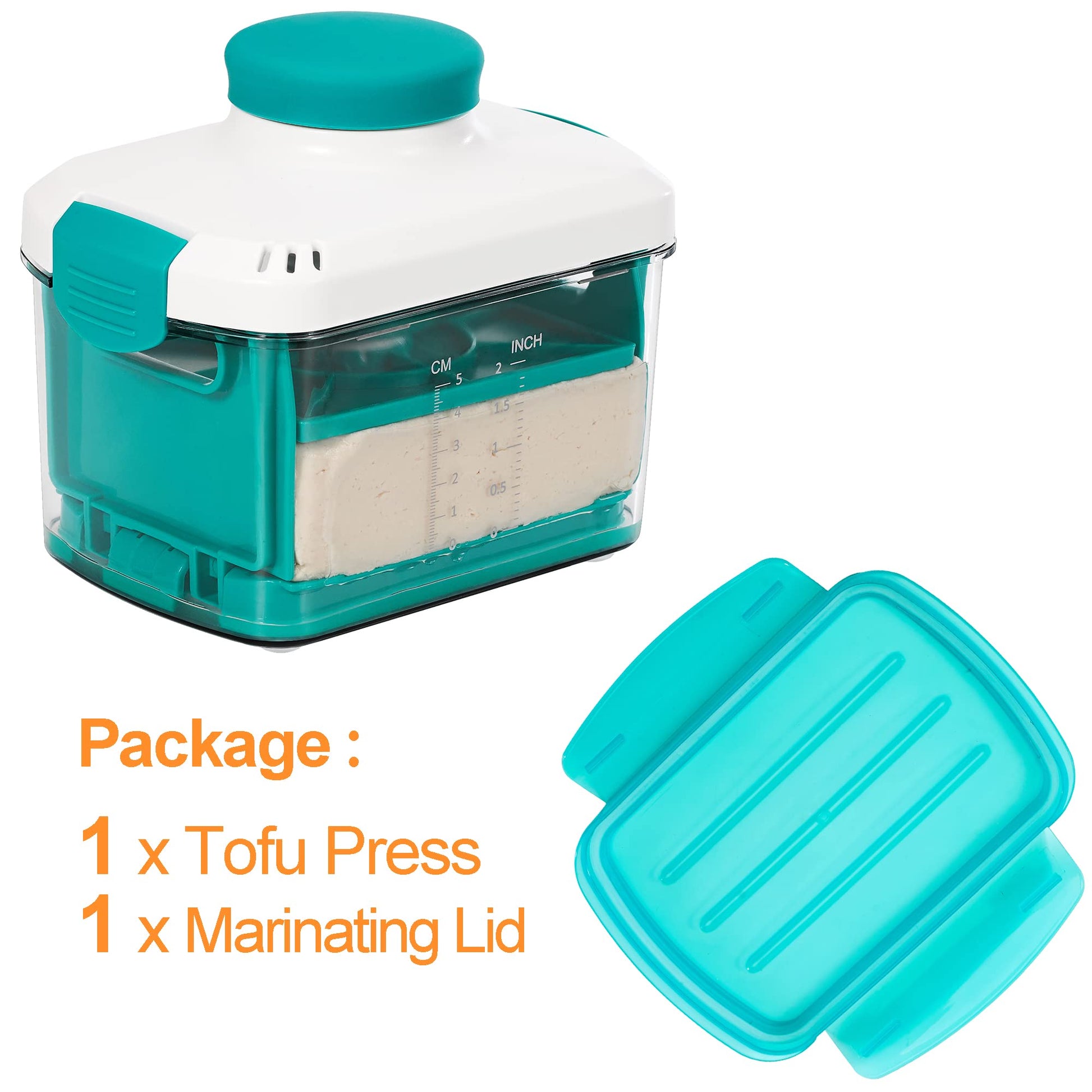 NOYA Adjustable Tofu Press - Vegan Tofu Press to Speed up Removing Water from Silken, Firm, and Extra Firm Tofu in 10-30mins without Crack - BPA Free