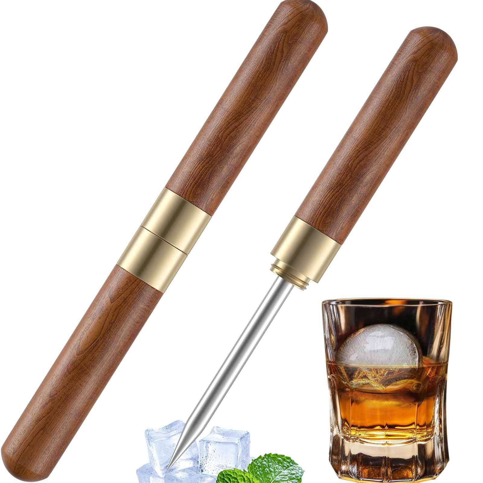 Rerdeim Pack of 2Ice Pick, Ice Pick Tool With Cover Non-Slip, Ice Picks Stainless Steel For Breaking Ice, Easy Grip, For Kitchen, Bars, Camping, Restaurant, Bartender