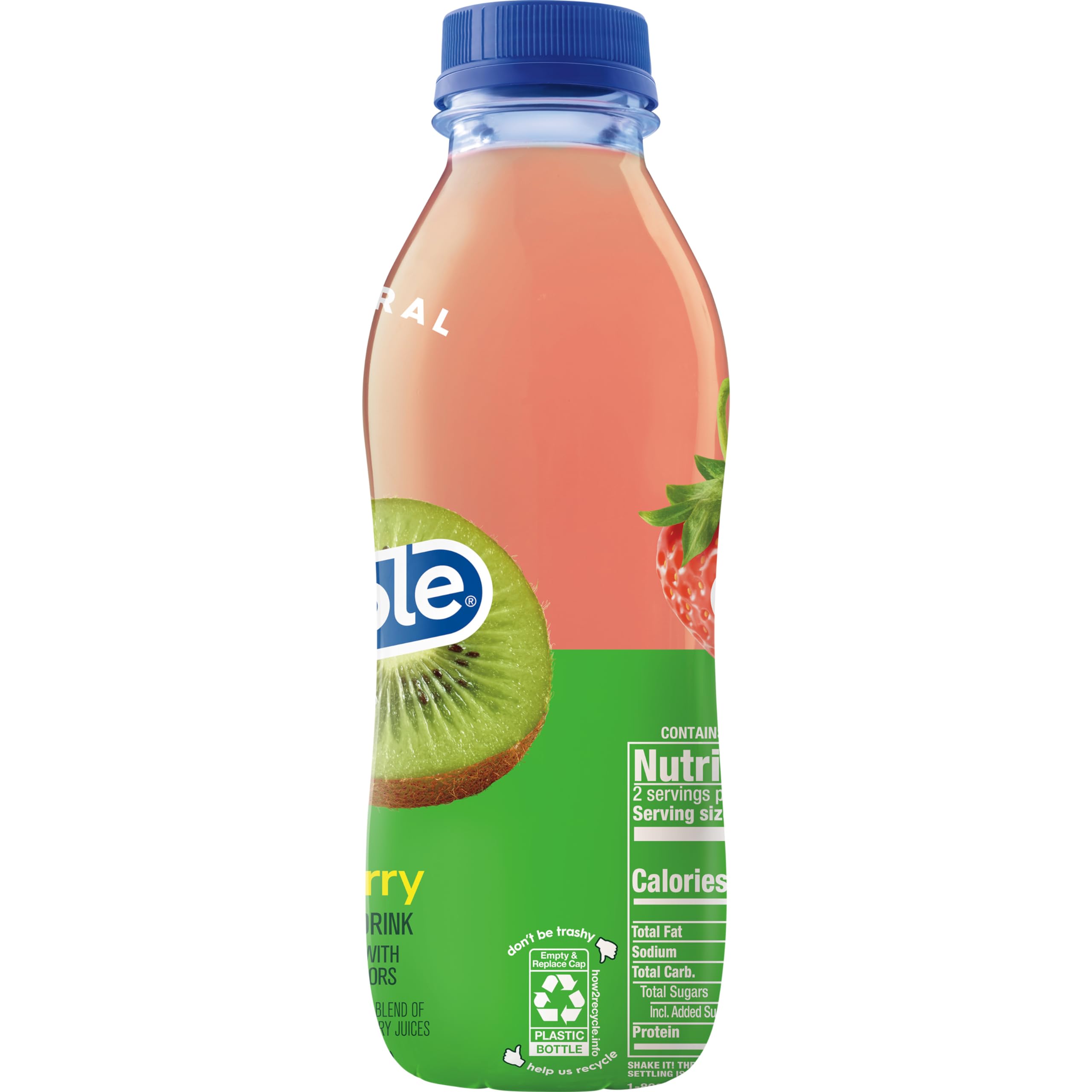 Snapple Kiwi Strawberry Juice Drink, 16 Fl Oz Recycled Plastic Bottle, Pack Of 12, All Natural, No Artificial Flavors Or Sweeteners, Contains 3% Real Juice
