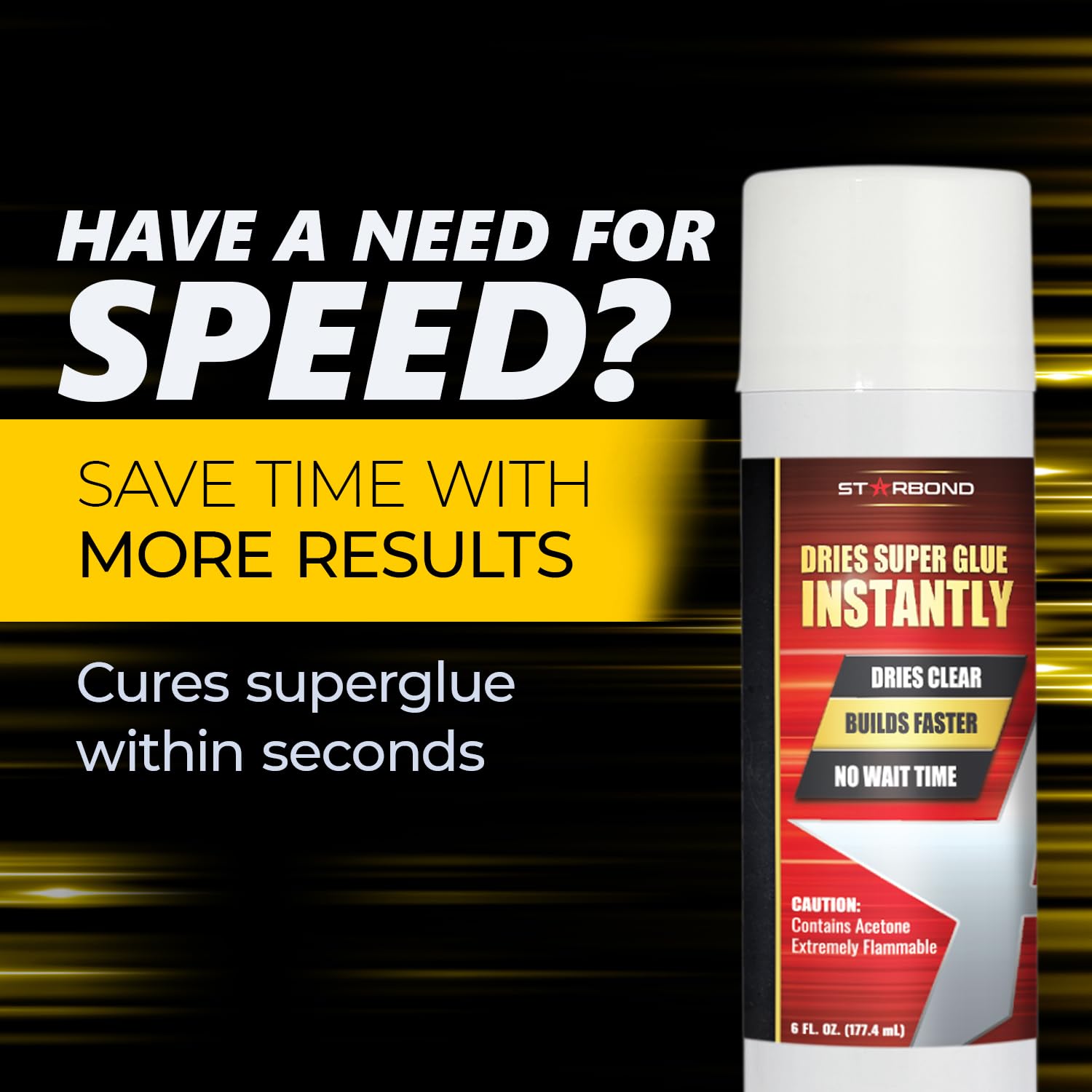 Starbond CA Glue Accelerator - Instantly Dries Super Glue (6 Ounce)