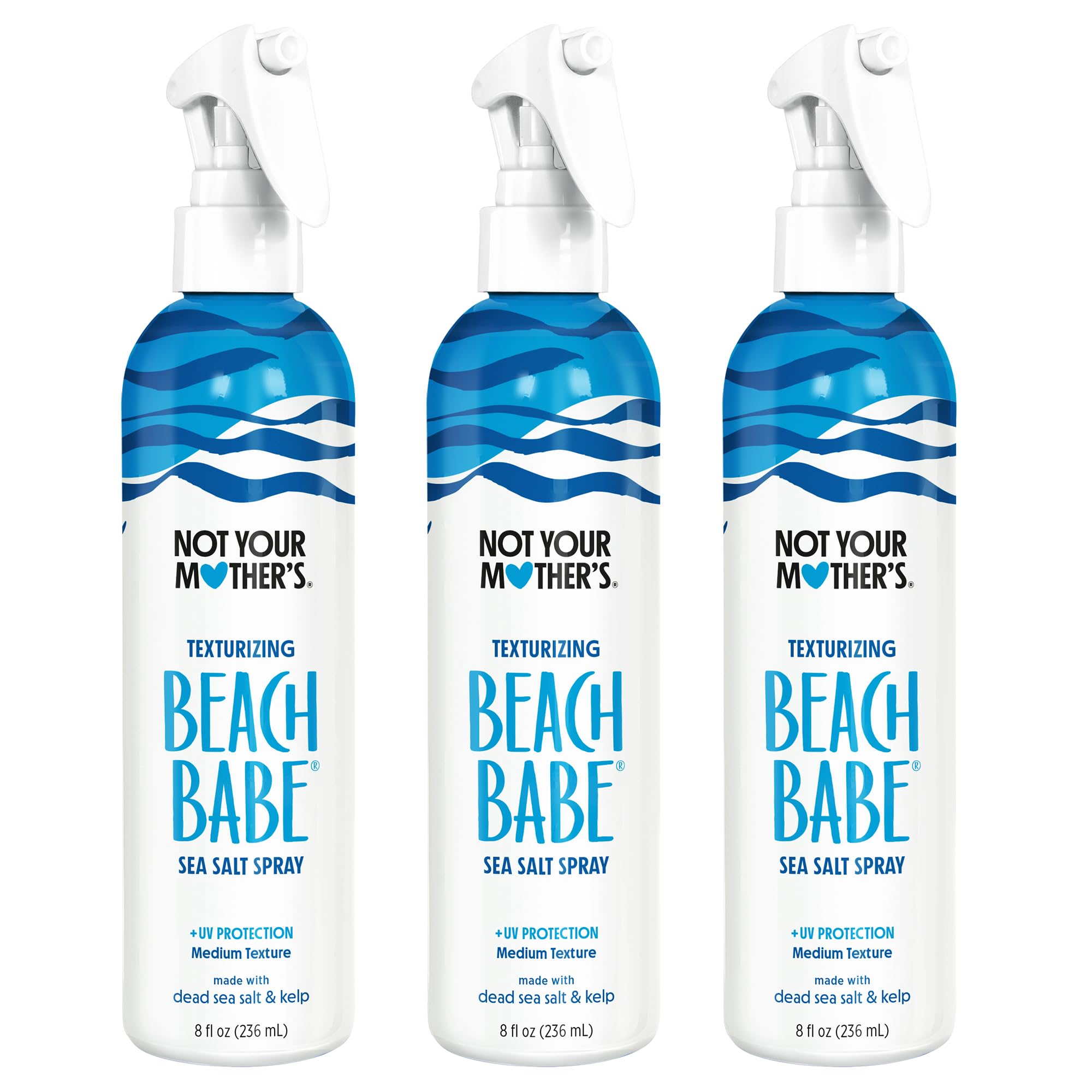 Not Your Mother's Beach Babe Meersalzspray (3er-Pack) – 236 ml – Texturspray für zerzaustes Haar – Verleiht dem Haar Textur und Griffigkeit mit mattem Finish