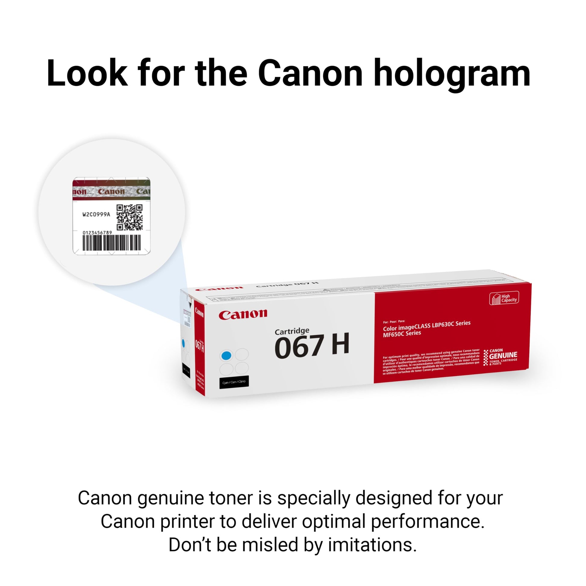 Canon Genuine 067 Cyan Toner Cartridge High Capacity Compatible with LBP633Cdw, LBP632Cdw, MF652Cdw, MF653Cdw, MF654Cdw, MF656Cdw