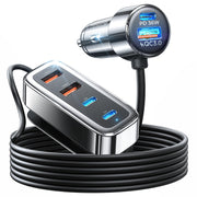 AINOPE 108W USB C Car Charger with 6 Fast Charging Ports, Road Trip Essentials Cigarette Lighter Car Travel Essentials for Long Trips Kids for iPhone 16 15 Pro Max 14 iPad S24 S25 Hire Tablet 17