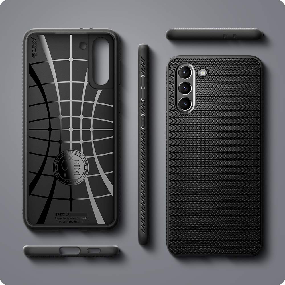 Spigen Liquid Air [Military Grade] Designed for Galaxy S21 Case (2021) - Matte Black